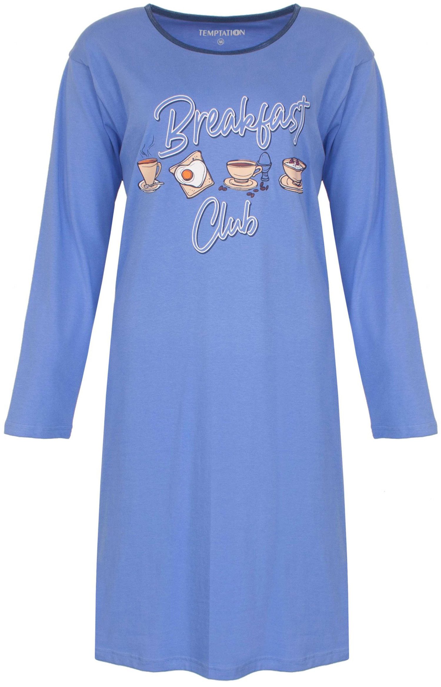 TEMPTATION Nachthemd Damen Schlafshirt mit Print (1-tlg) Baumwolle