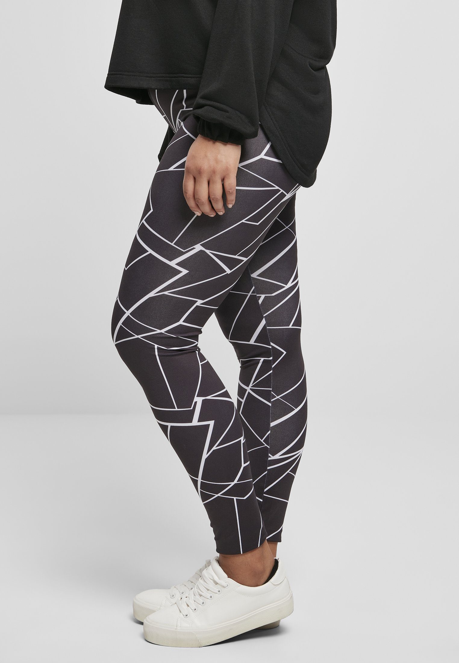 (1-tlg) AOP CLASSICS URBAN black Leggings Leggings Ladies Damen geometric