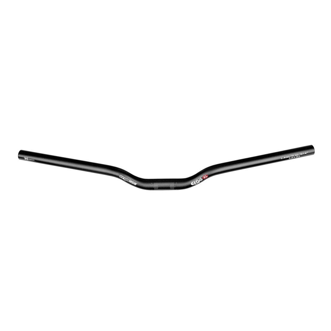 Ergotec Fahrradlenker Lenkerbügel Ergo XL, Alu, Ø 25,4 mm, 630 mm, 14°, (0-tlg)