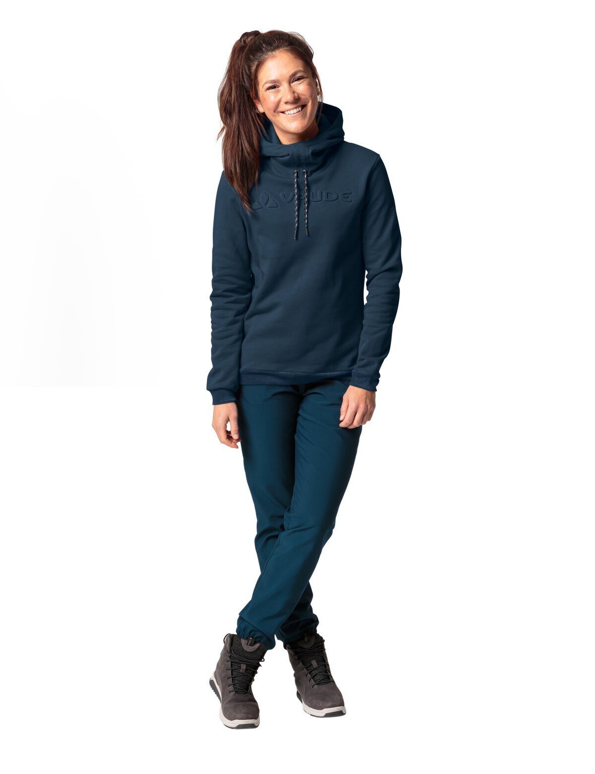 VAUDE Rundhalspullover Women's Manukau dark III Hoody (1-tlg) sea