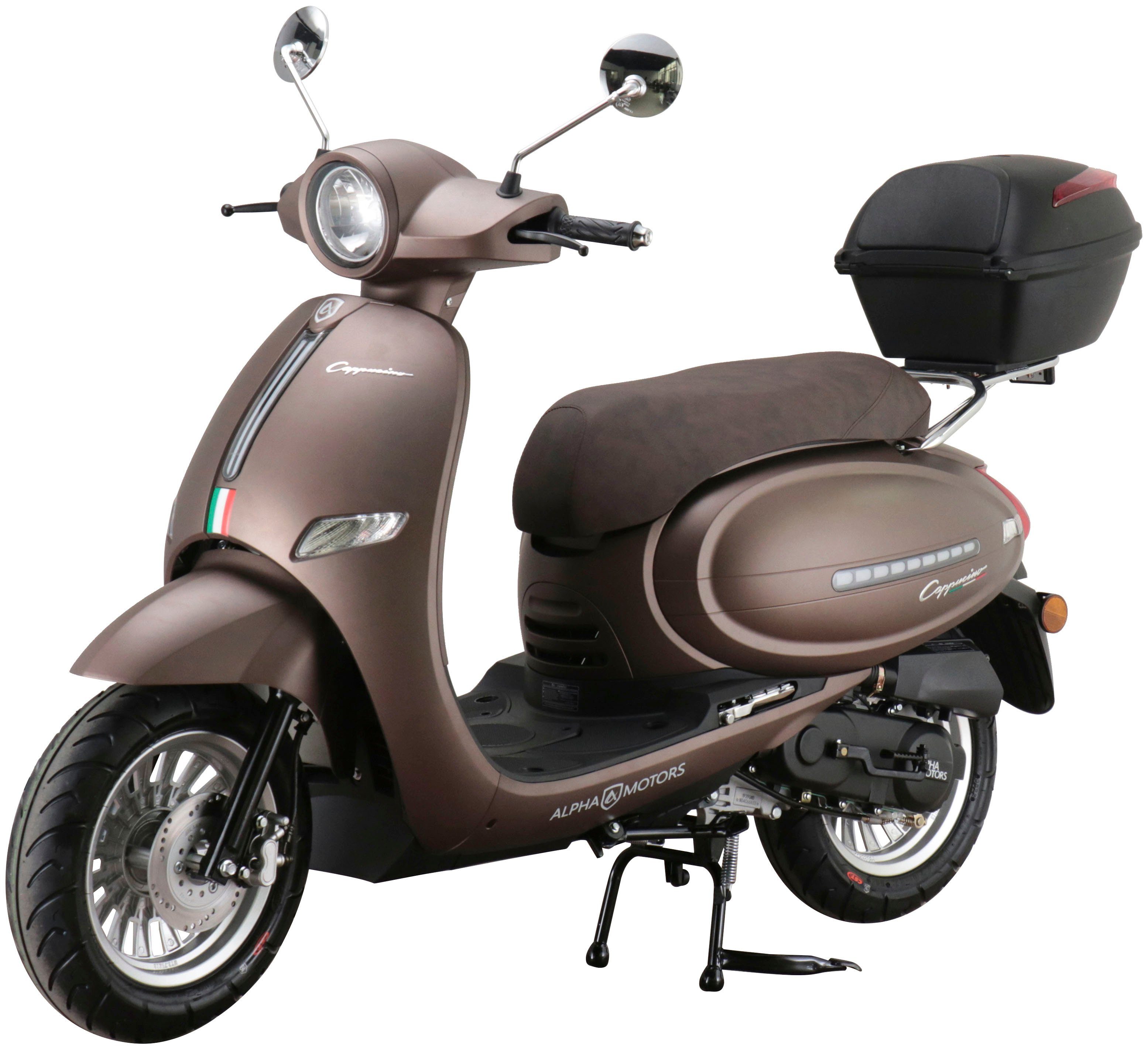 Topcase ccm, 5, km/h, 45 Alpha Motorroller 50 Cappucino, Euro Motors inkl.