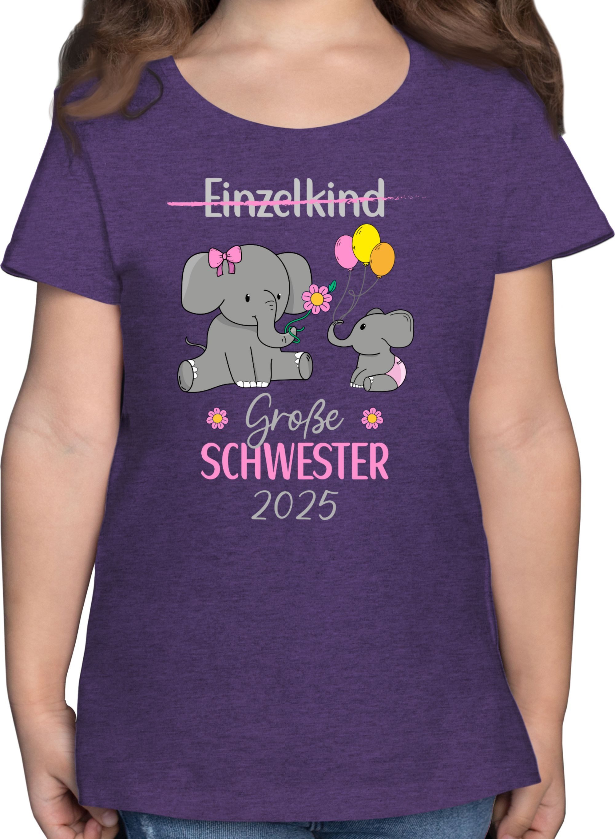 T-Shirt Ich bin jetzt große Schwester Geburt Einzelkind