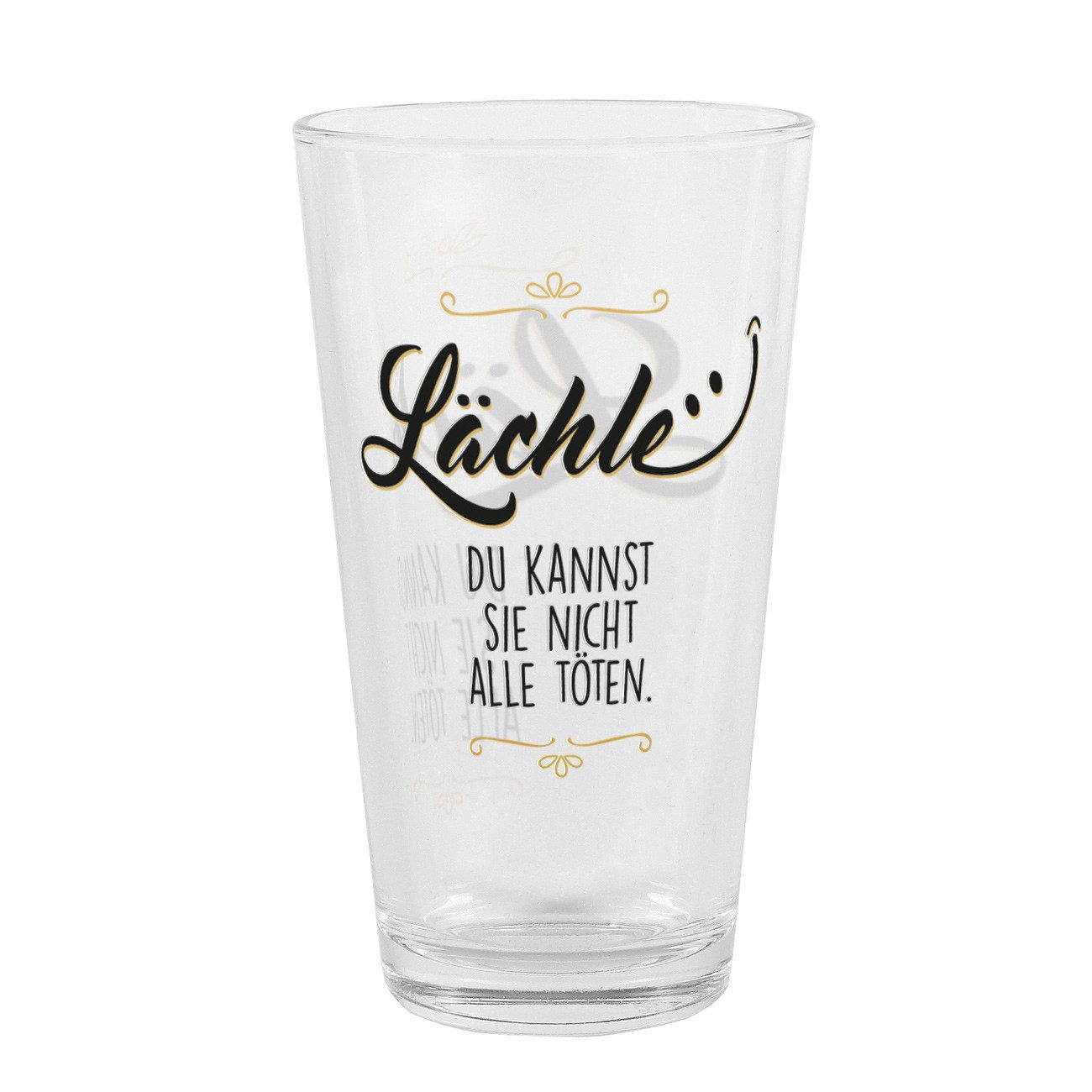 Herz & Heim Glas mit lustigem Spruch - Trinkglas als Geschenk für Freunde & Kollegen, Glas, Marke Leonardo