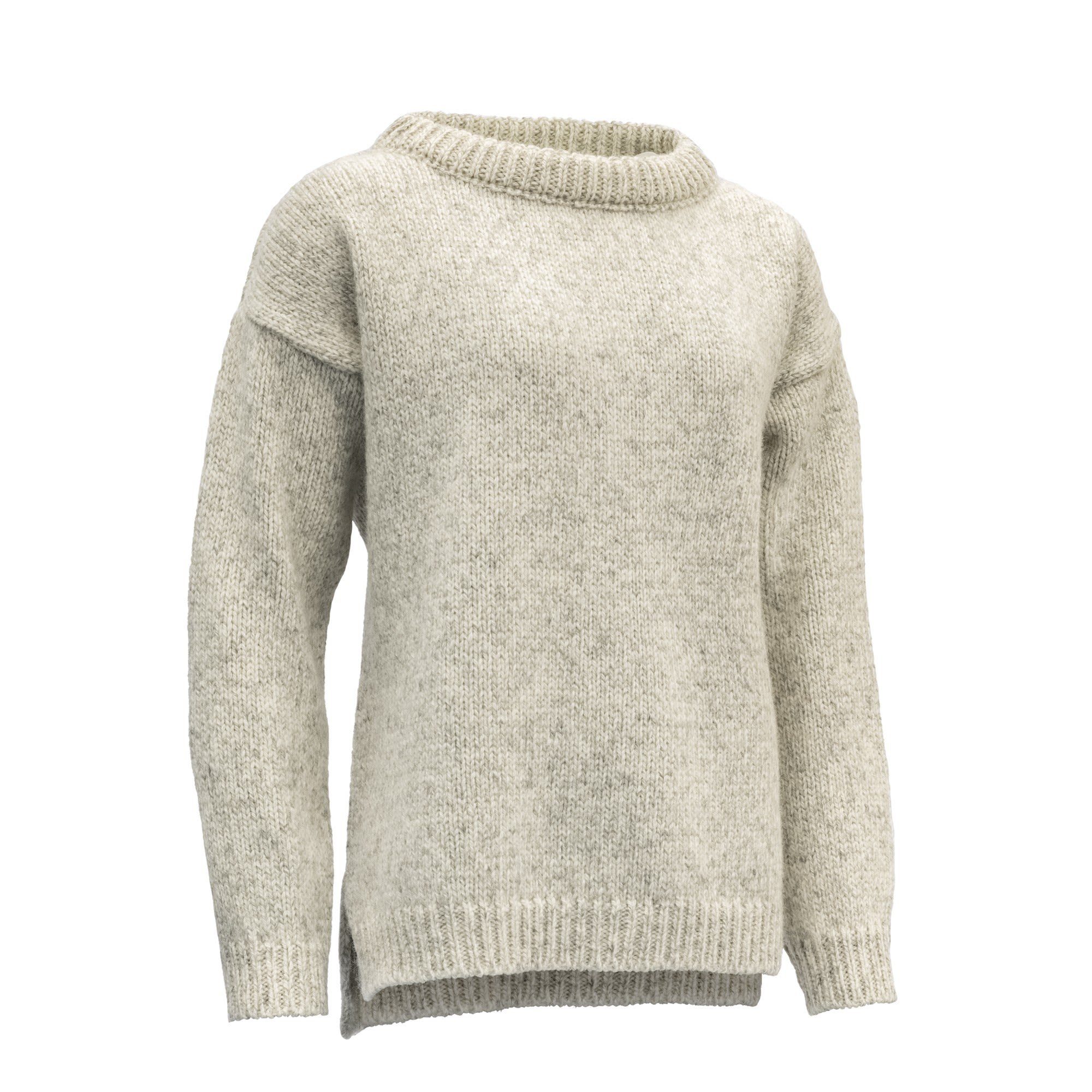 Damen Devold Fleecepullover Grey W Melange Sweater Wool Devold Nansen Sweater