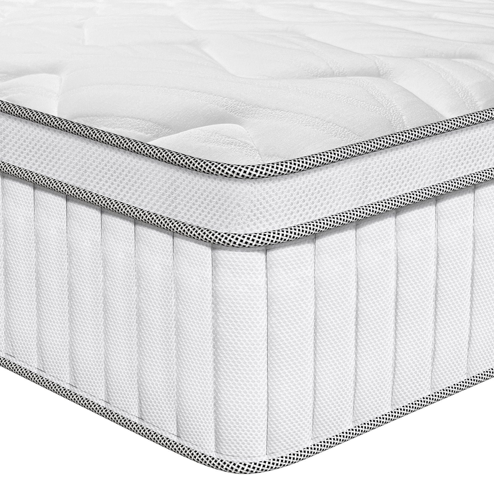 Boxspringmatratze Matratze 90/120/140/160/180x200cm, 25cm Federkernmatratze, Härtegrad 3, BedStory, 25 cm hoch, Taschenfederkernmatratze,Orthopädischem Tonnentaschenfederkernmatratze