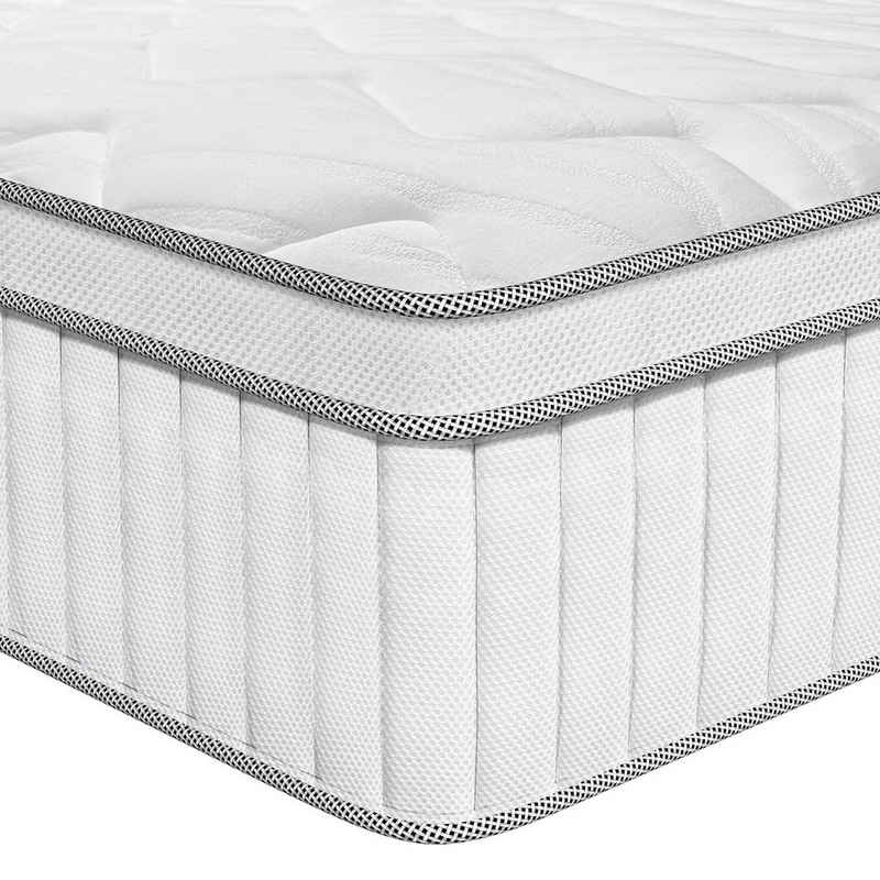 Boxspringmatratze Matratze 90/120/140/160/180x200cm, 25cm Federkernmatratze, Härtegrad 3, BedStory, 25 cm hoch, Taschenfederkernmatratze,Orthopädischem Tonnentaschenfederkernmatratze