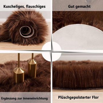 Teppich 1 Stück weicher Kunst-Schaffell-Stuhlbezug,Sitzkissen,Teppiche, Caterize