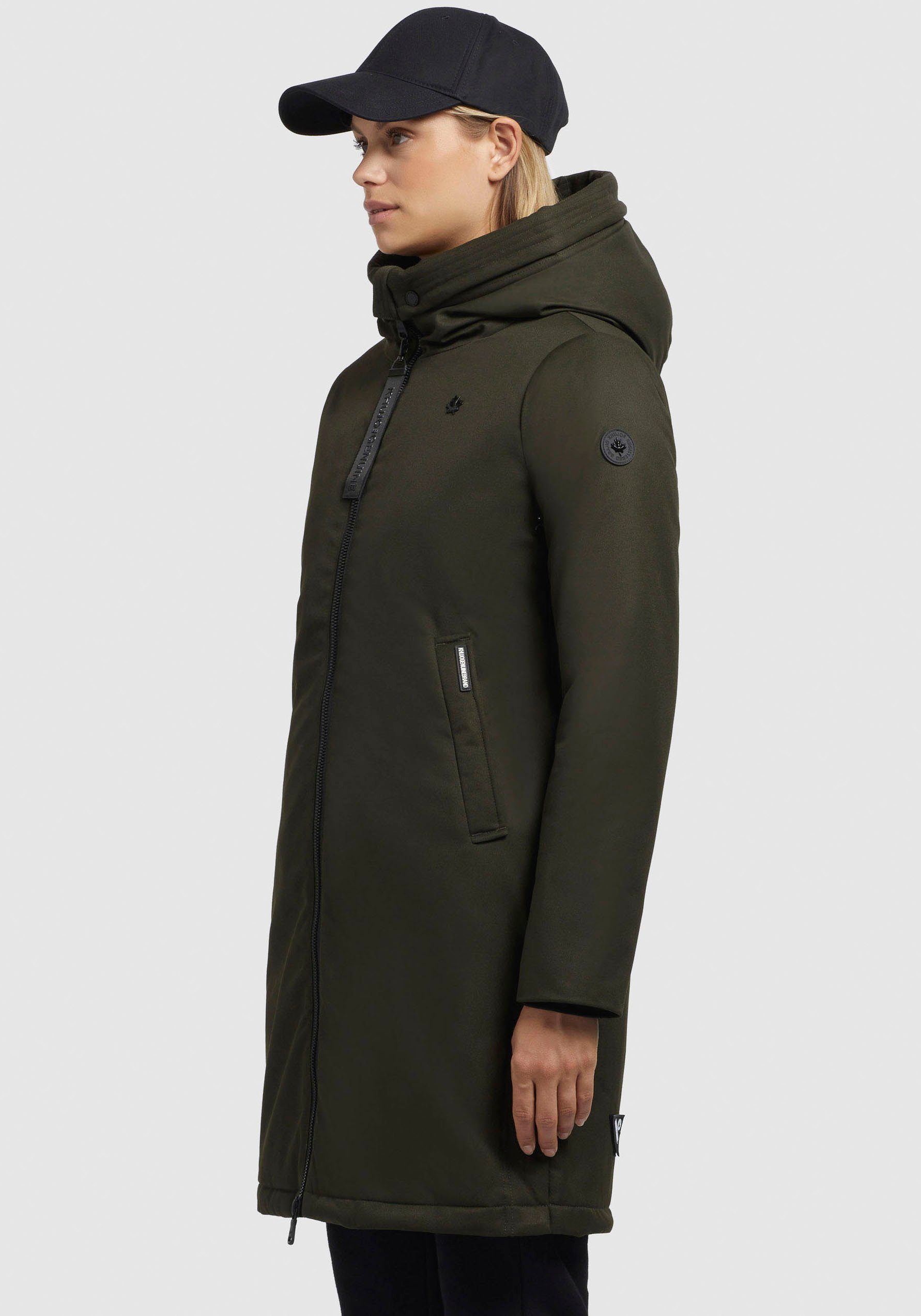 khujo Wintermantel LISAD mit Kapuze, hochschließender Kragen, aus Polyester und Polyamid