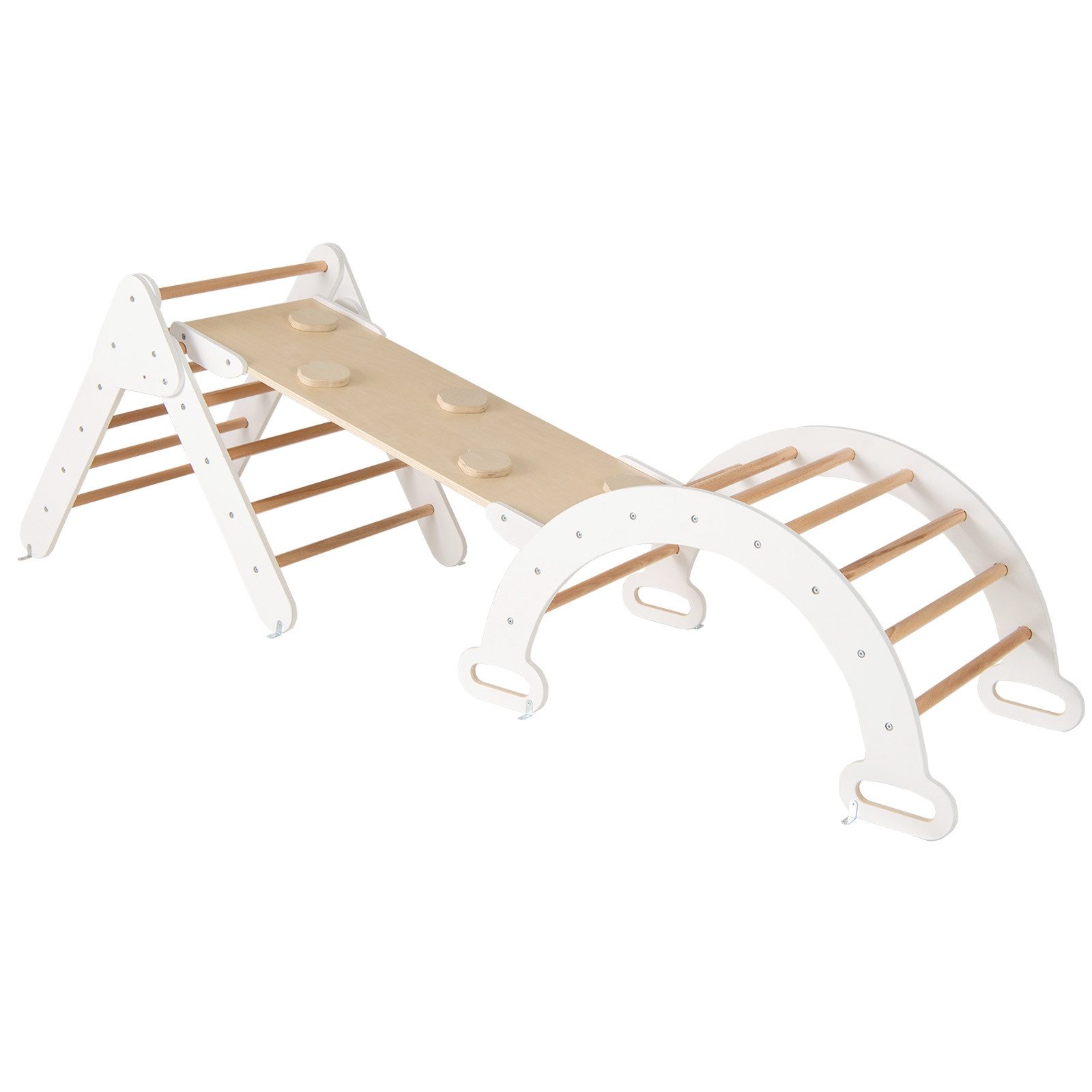 COSTWAY Klettergerüst Multifunktionales, zum Klettern, Rutschen und Wippen, (3-St)