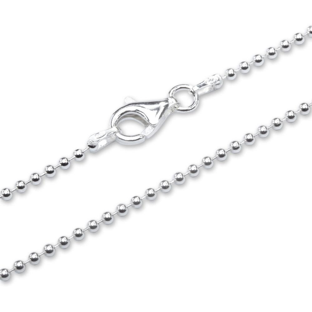 Unique Silberkette Unique Kugelkette 925er Silber 1,8mm für Damen und Herren 40-80cm