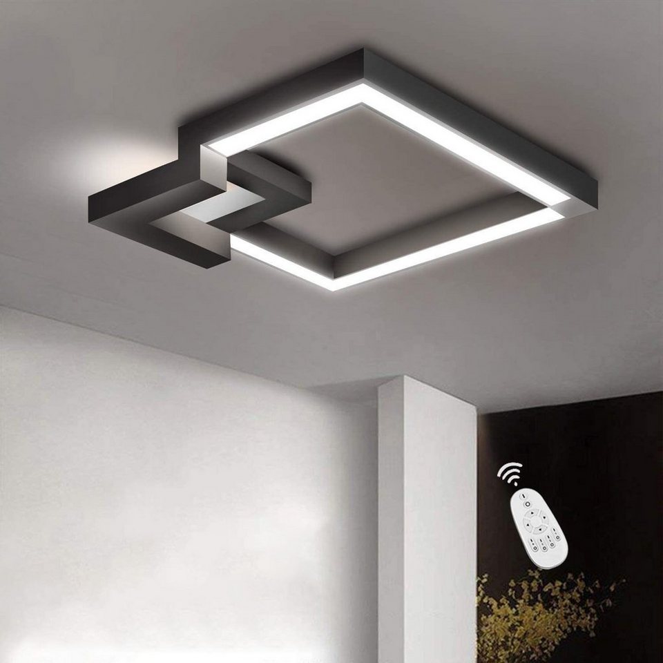 ZMH Deckenleuchte »LED Deckenlampe Dimmbar mit Fernbedienung farbwechsel  Eckig stufenlos für Wohnzimmer Badezimmer« online kaufen | OTTO