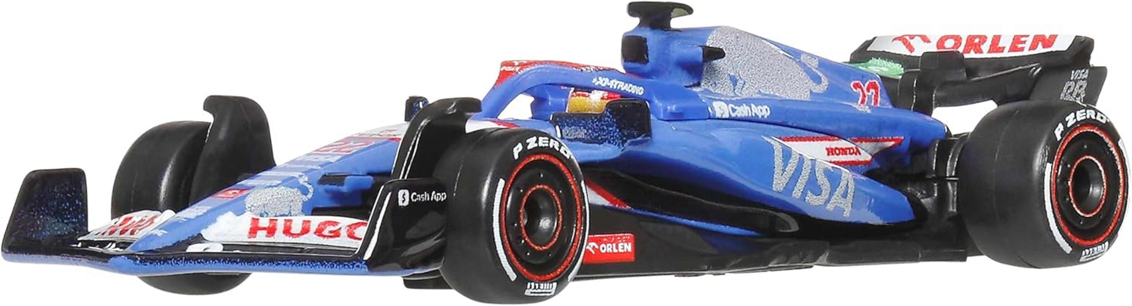 Mattel® Autorennbahn Hot Wheels VISA RB Formula 1 VCARB 01 TEAM 2024 Yuki Tsunoda 22 1:64