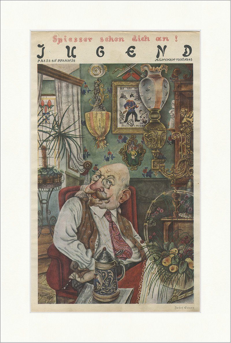 Kunstdruck Spiesser sehen dich an! Titelseite Nr. 43 J. Sauer Jugend Original 532, (1 St)
