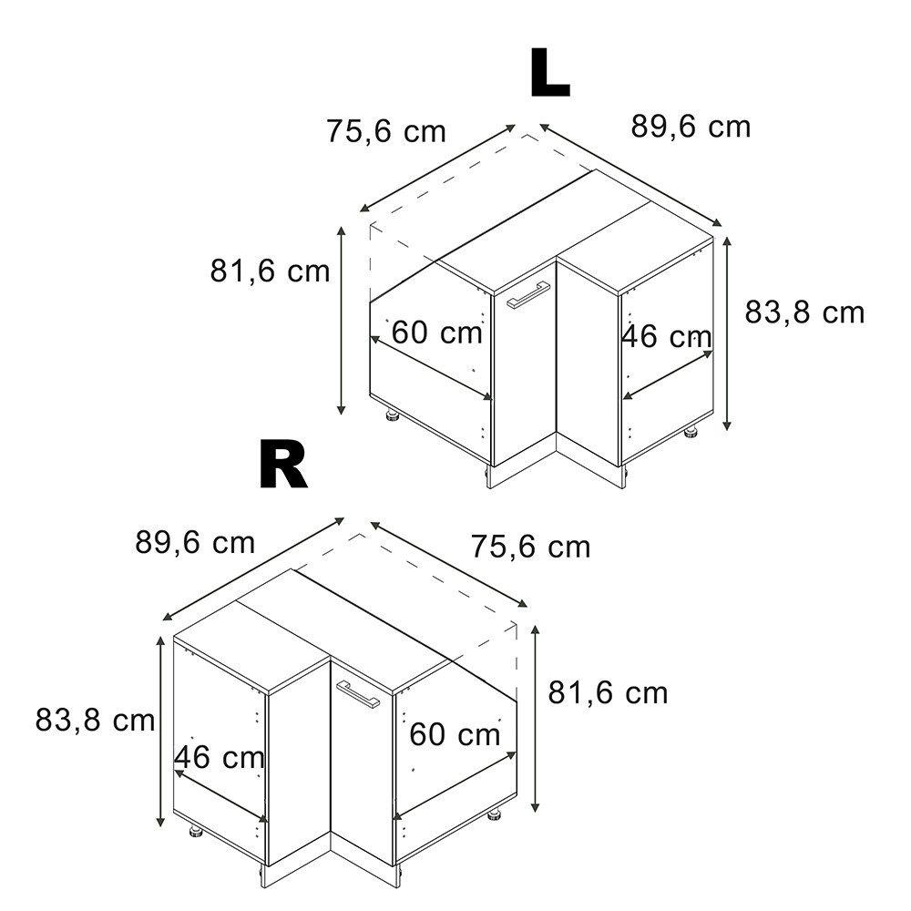 Vicco Kommode Rion, Anthrazit Hochglanz/Anthrazit, 75.6 x 81.6 cm mit 1 Tür, Sch... (1 St)