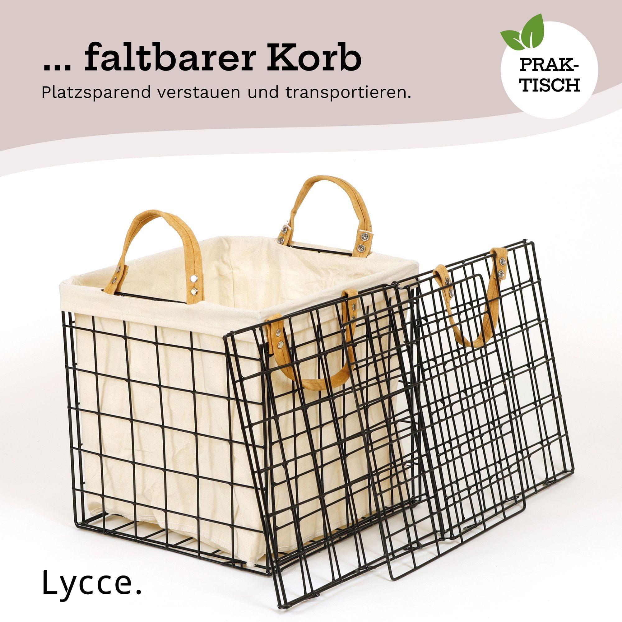 Lycce Regalkorb Lycce Kallax Einsatz Industry Aufbewahrungskorb Metall schwarz – Bild 5 von 5