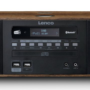 Lenco DAR-051WD Digitalradio (DAB) (Digitalradio (DAB), FM, 20,00 W, Bluetooth, Fernbedienung, CD/MP3-Player, Fluoreszenzanzeige)