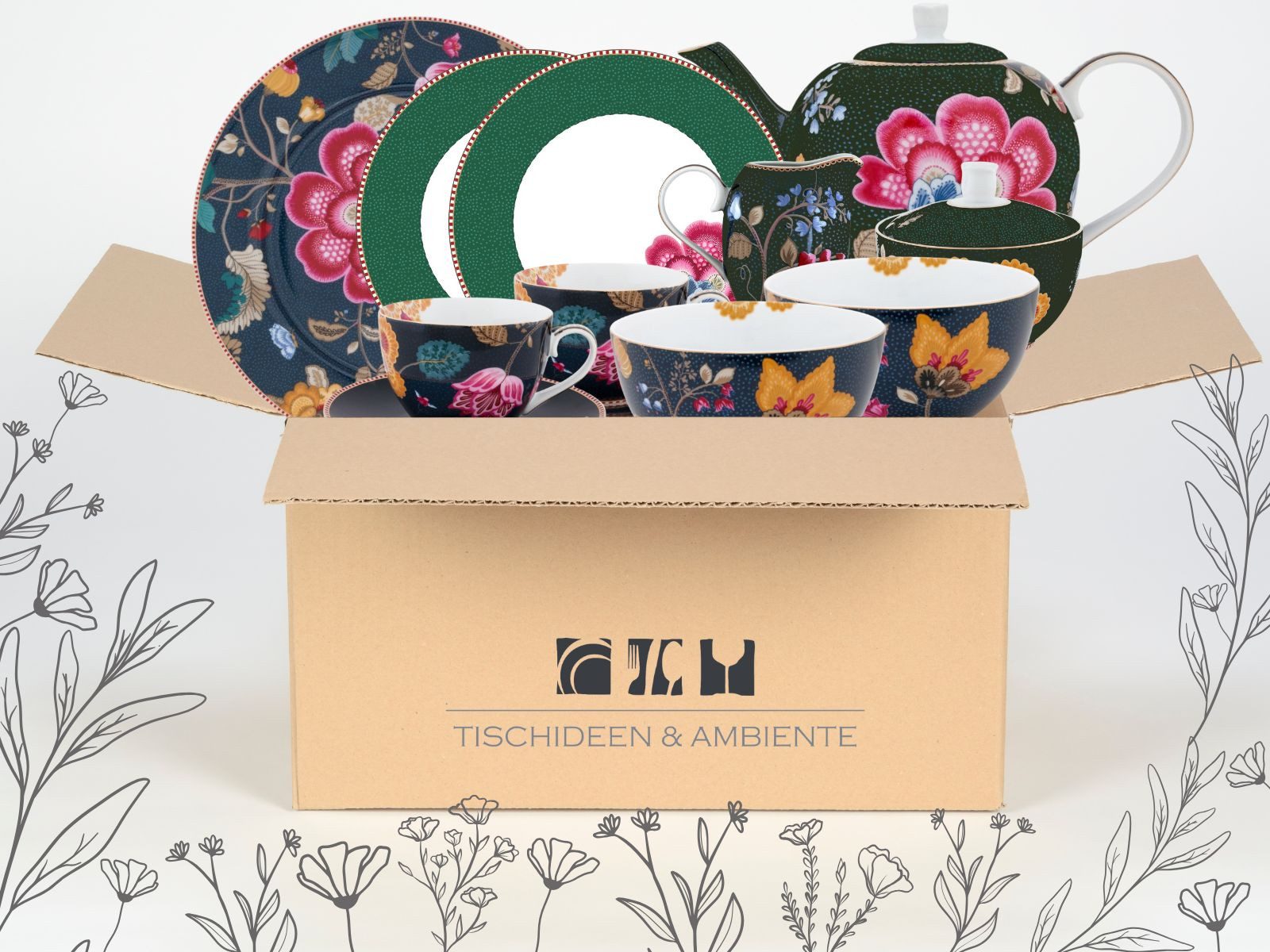 PiP Studio Geschenkbox Geschenkbox Fantasy Blue & Green 10tlg