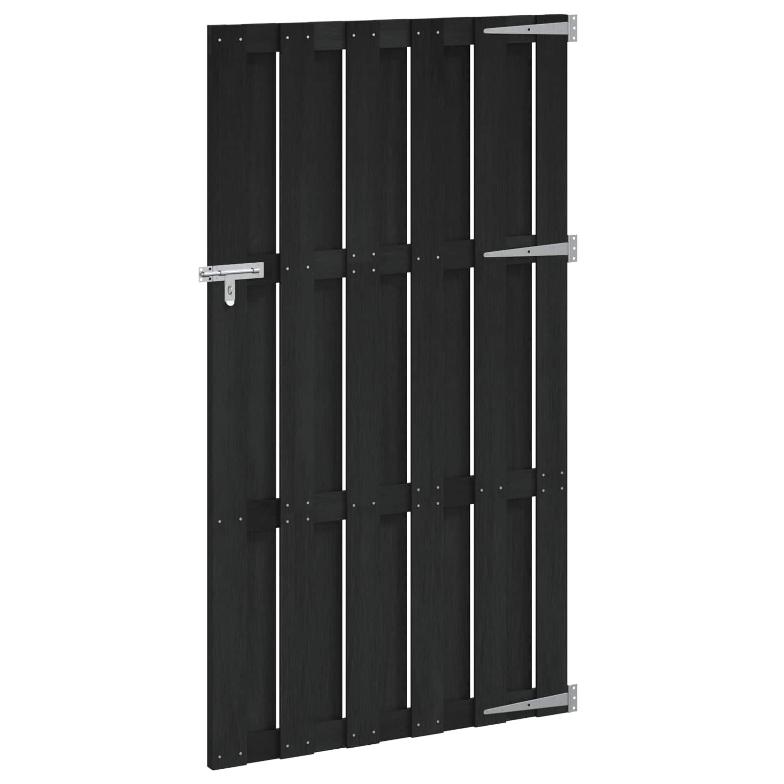 vidaXL Gartentor Gartentor 100 x 180 cm WPC und Aluminium Schwarz
