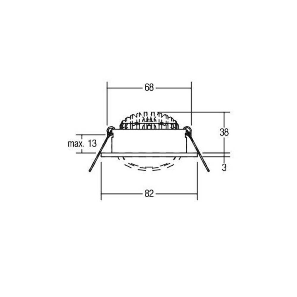 Brumberg LED Einbauleuchte Leuchten LED-Deckenspot ws 7W 2700K 710lm 350mA 12261073, Schwenkbar