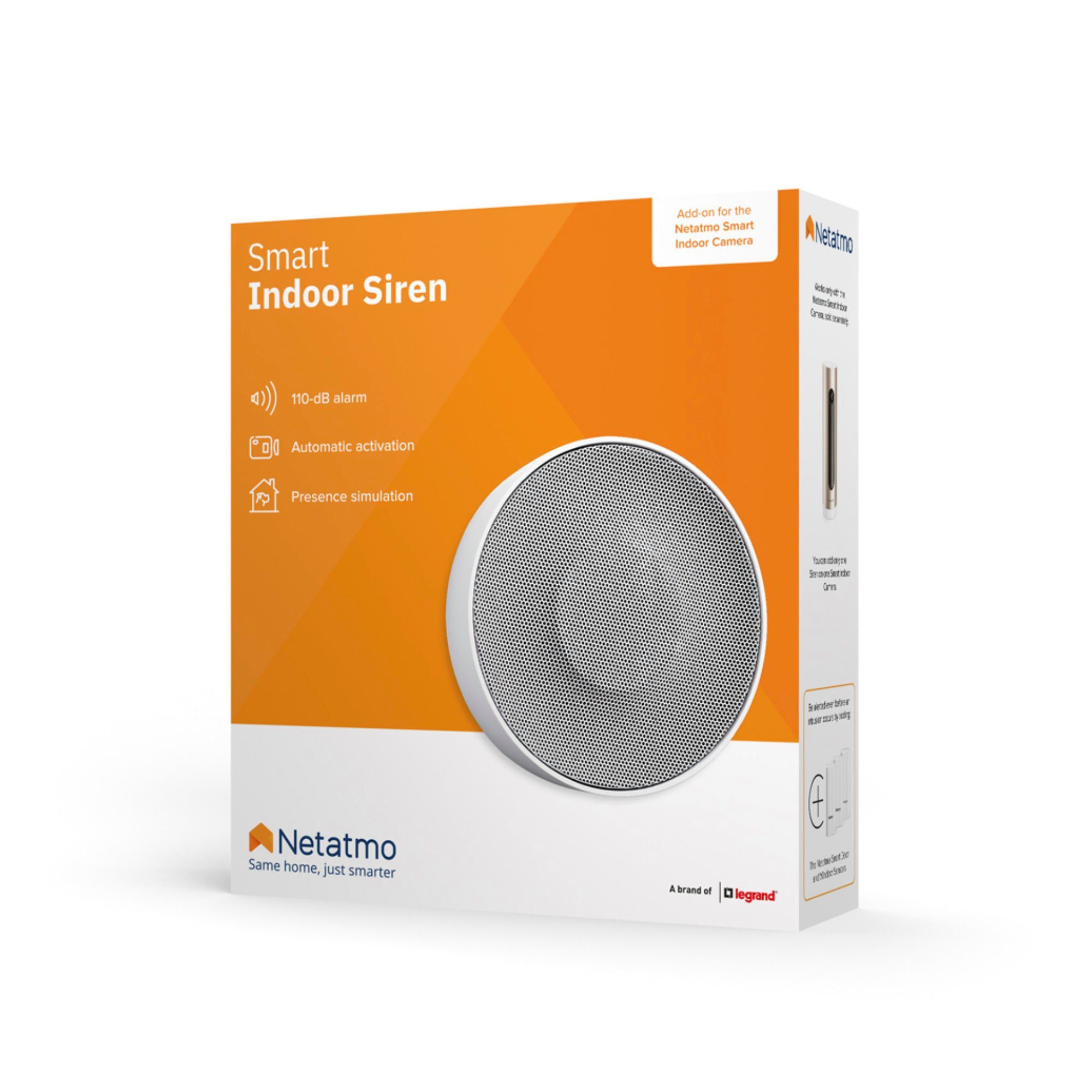Netatmo Smarte Innen-Alarmsirene mit Gesichtserkennung Smart-Home-Steuerelement App Steuerung &