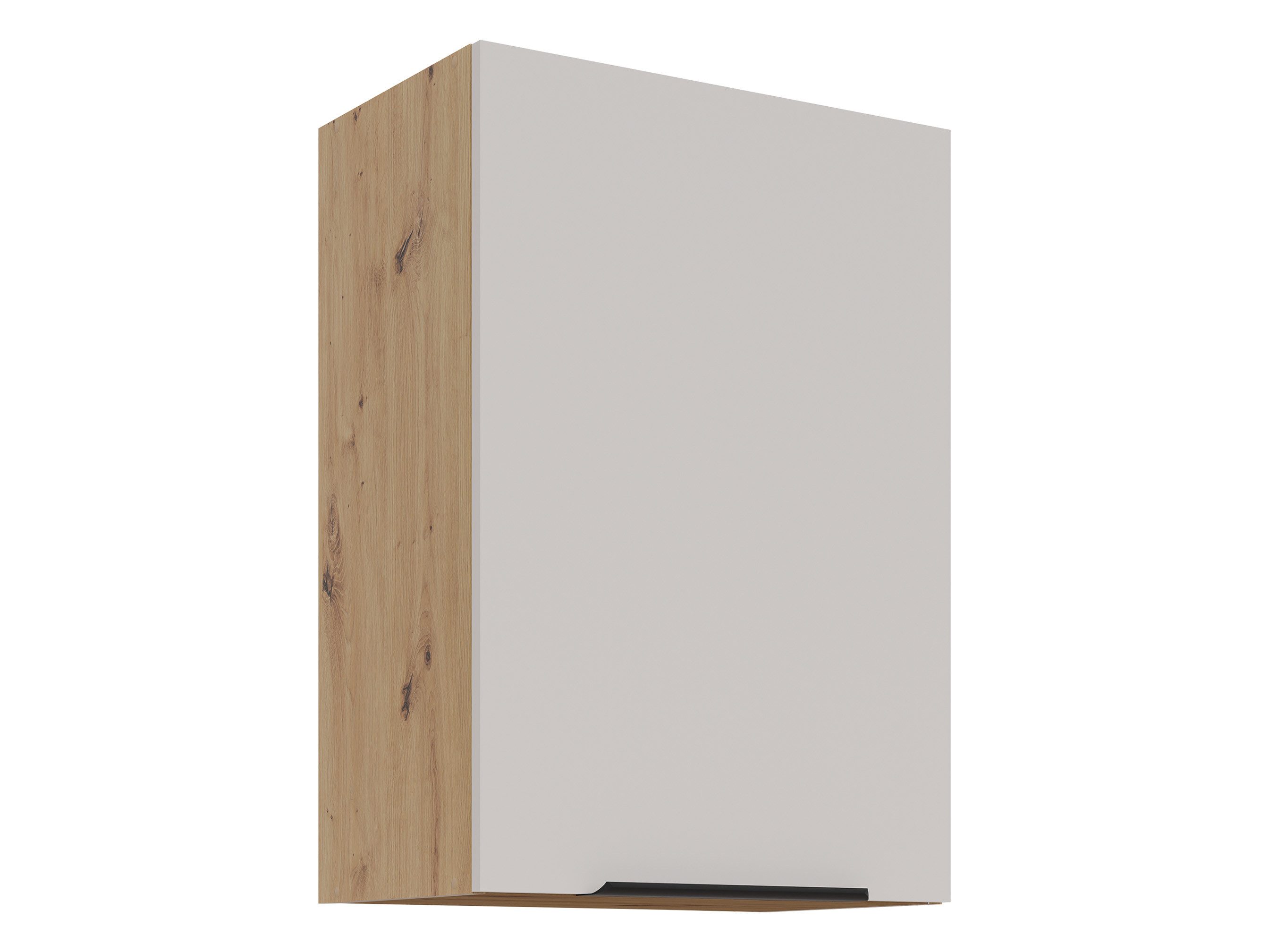 MIRJAN24 Hängeschrank Solea 50 G-72 1F (mit Drehtür) Metallgriff in der Farbe Schwarz, 50x31x72 cm