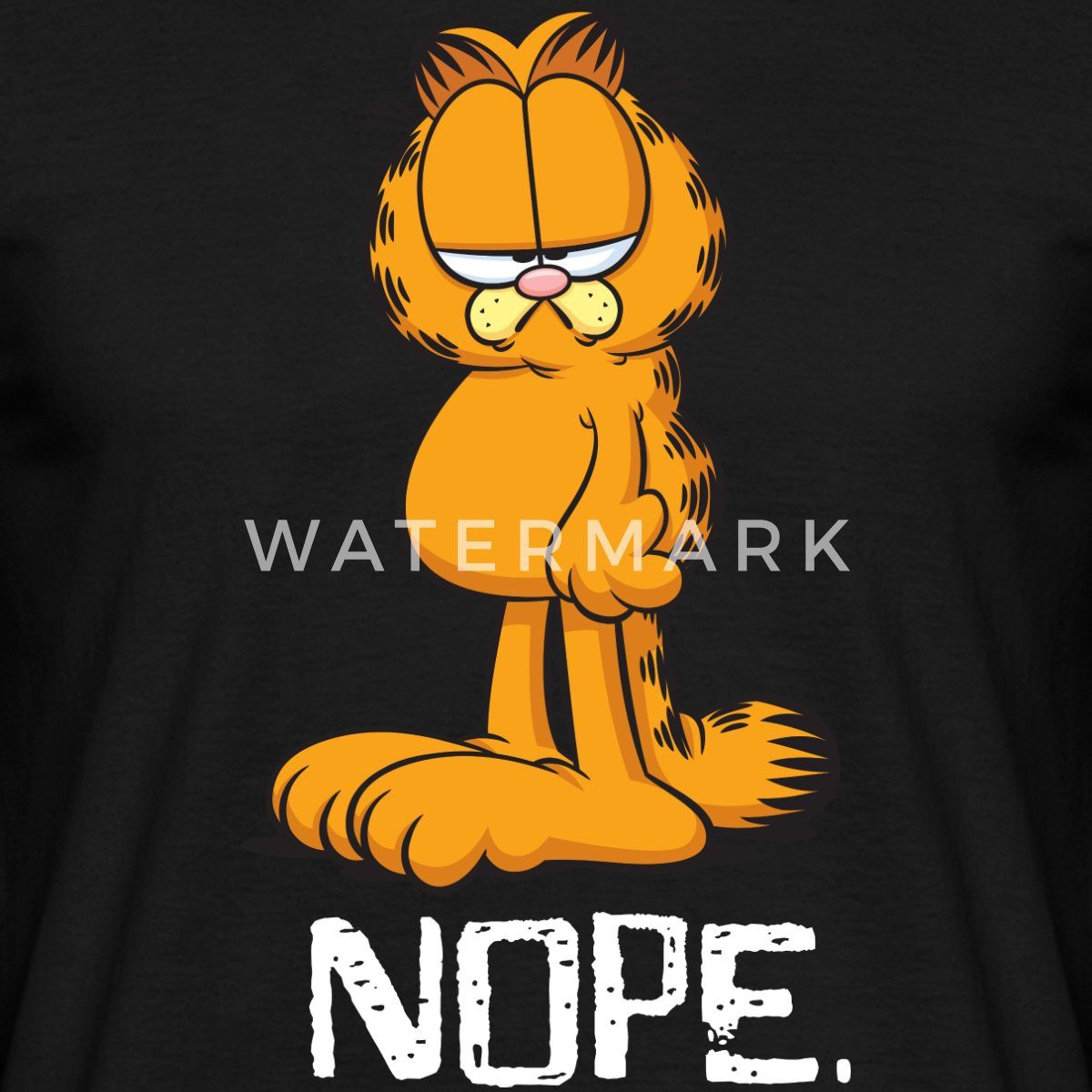 Spreadshirt T-Shirt Garfield Nope Nein Nö Kein Bock Lustig Männer T-Shirt (1-tlg)