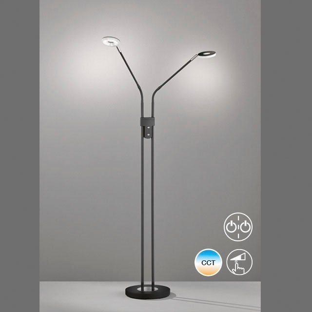 Stehlampe fest Farbwechsler LED FISCHER Dimmfunktion, HONSEL & LED integriert, Dent,