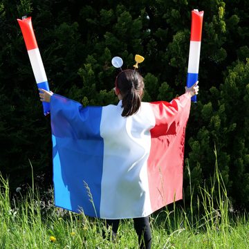 GalaxyCat Kostüm Frankreich Fan Set für Kinder, Fußball EM 2024, 11-teilig, Fan Paket Frankreich