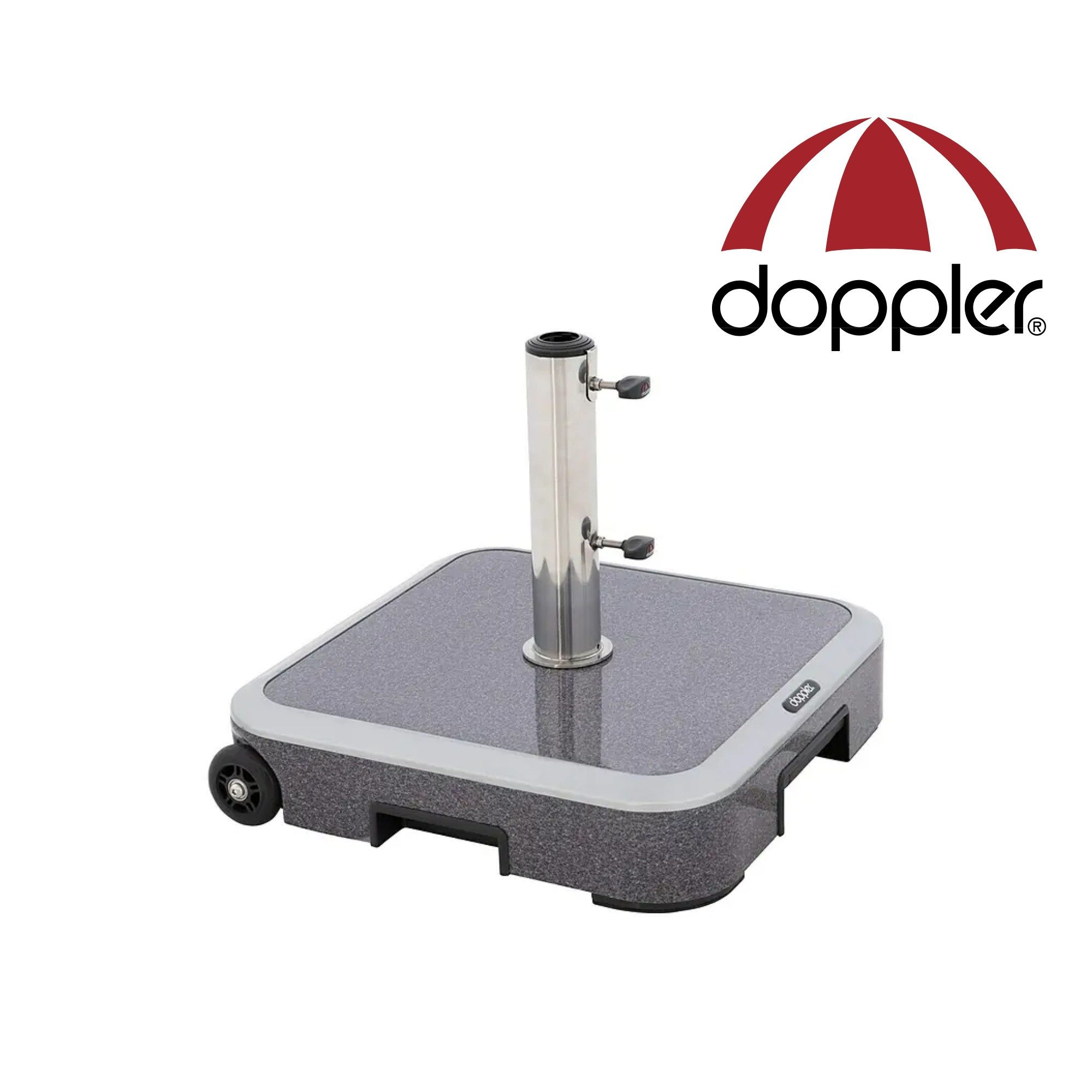doppler® Betonschirmständer Doppler Granitsockel EXPERT Trolley Sockel 50 kg mit Rollen