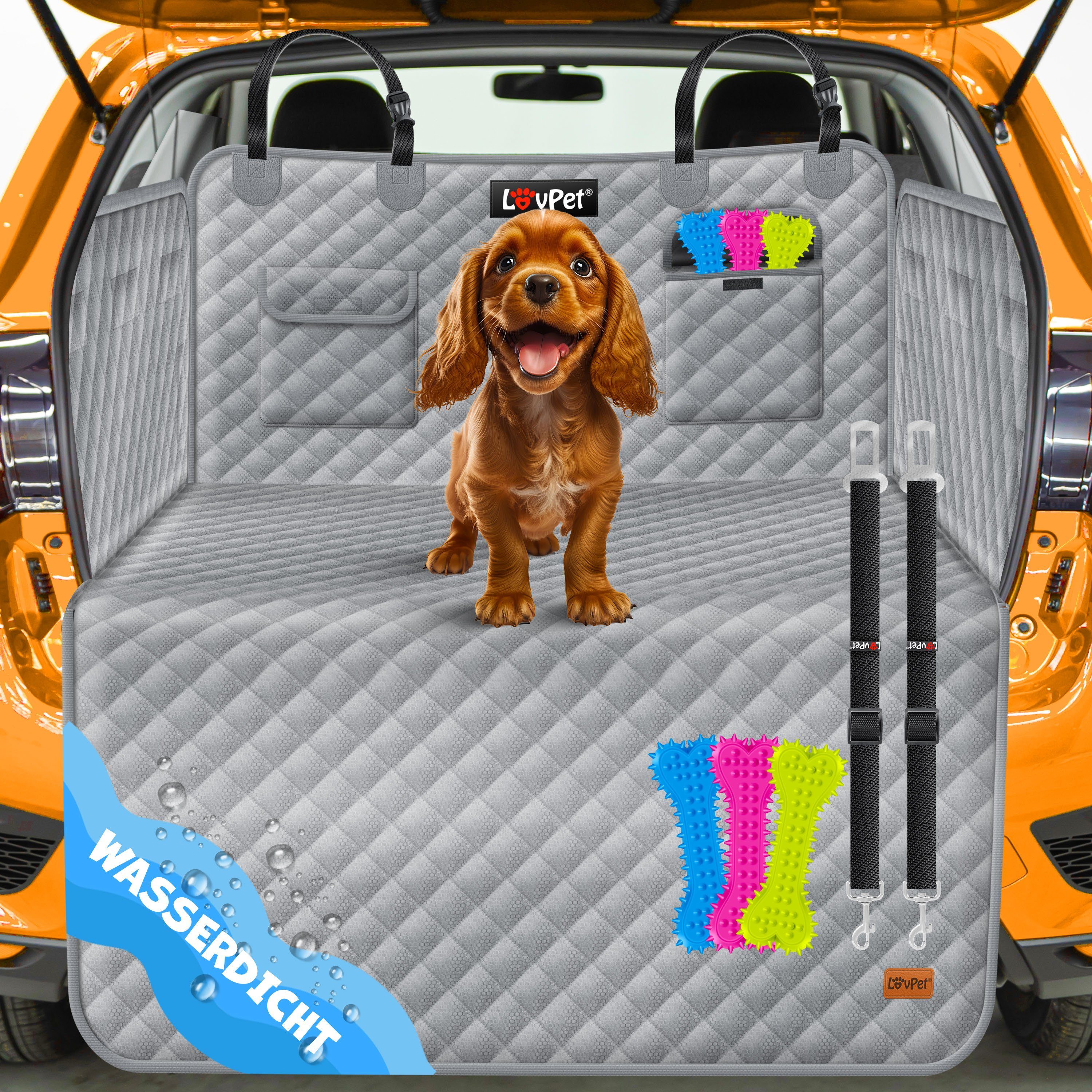 Lovpet® 2in1 Hundedecke für Auto Rückbank & Kofferraum mit
