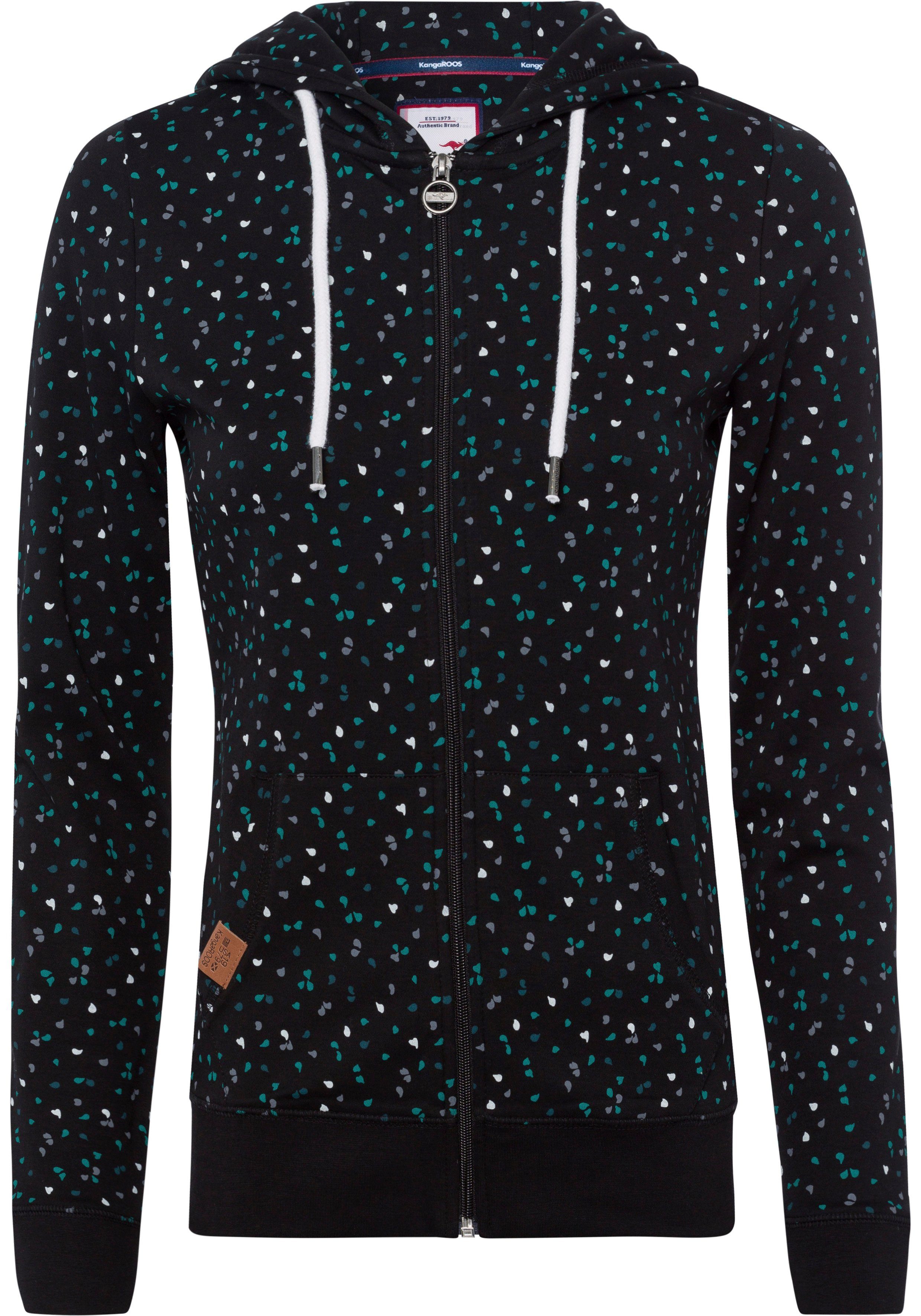 KangaROOS Kapuzensweatjacke mit sportlichem Minimal-Print. Reduzierter Preis € 46,89. Unverbindliche Preisempfehlung € 66,99