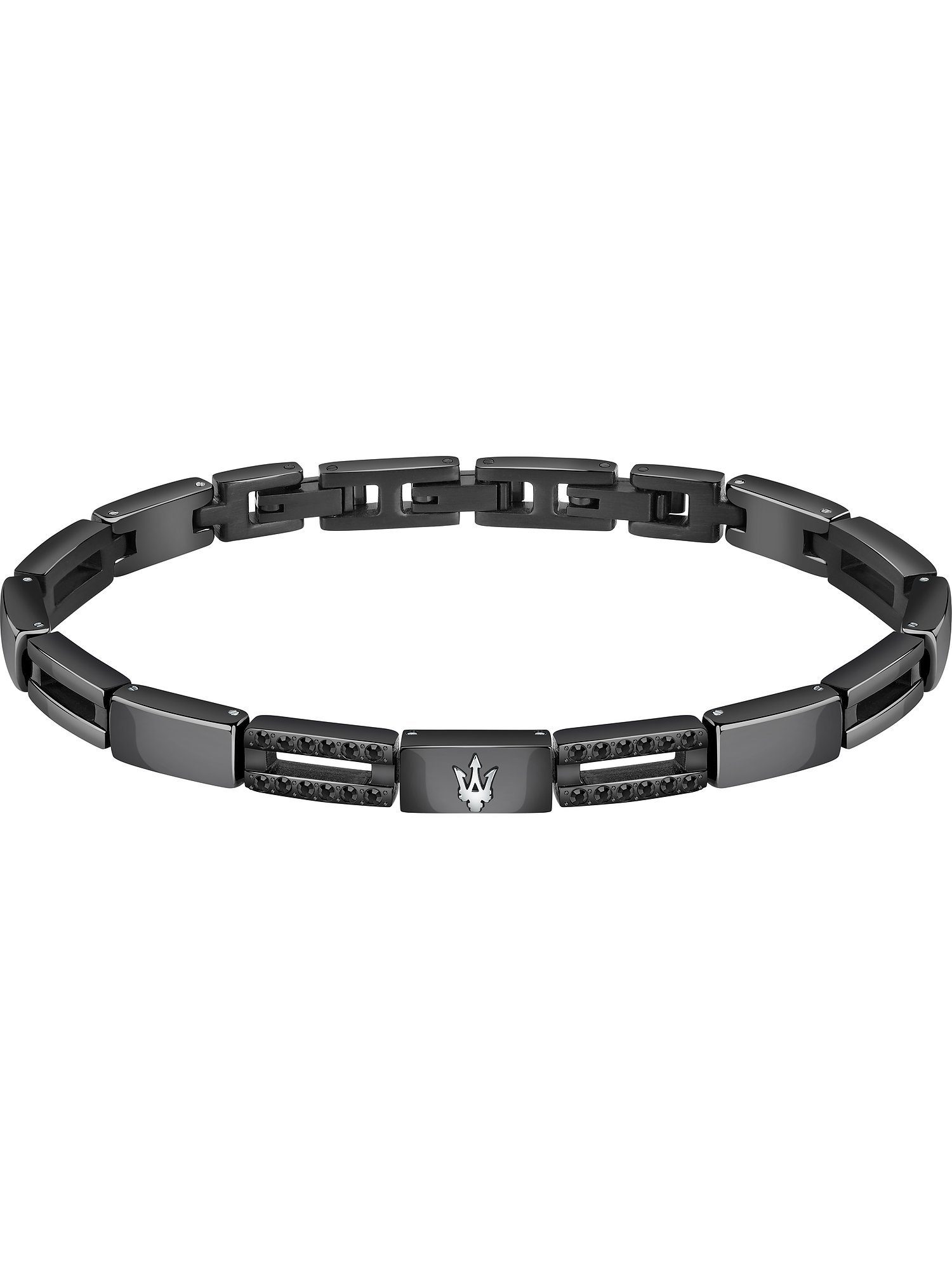 Edelstahlarmband Maserati Herren-Armband Edelstahl Kristall