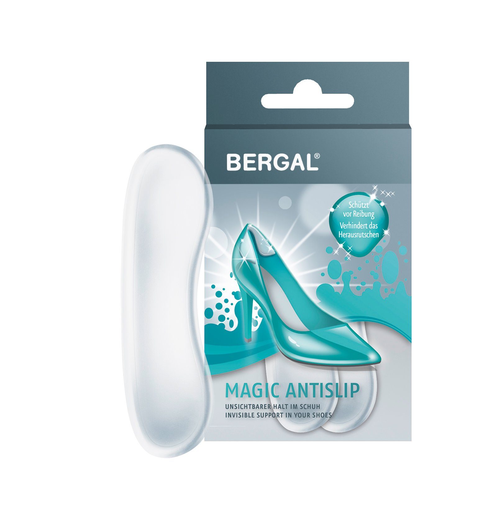 Bergal Gelpolster Magic Antislip - verhindert das Herausrutschen der Ferse