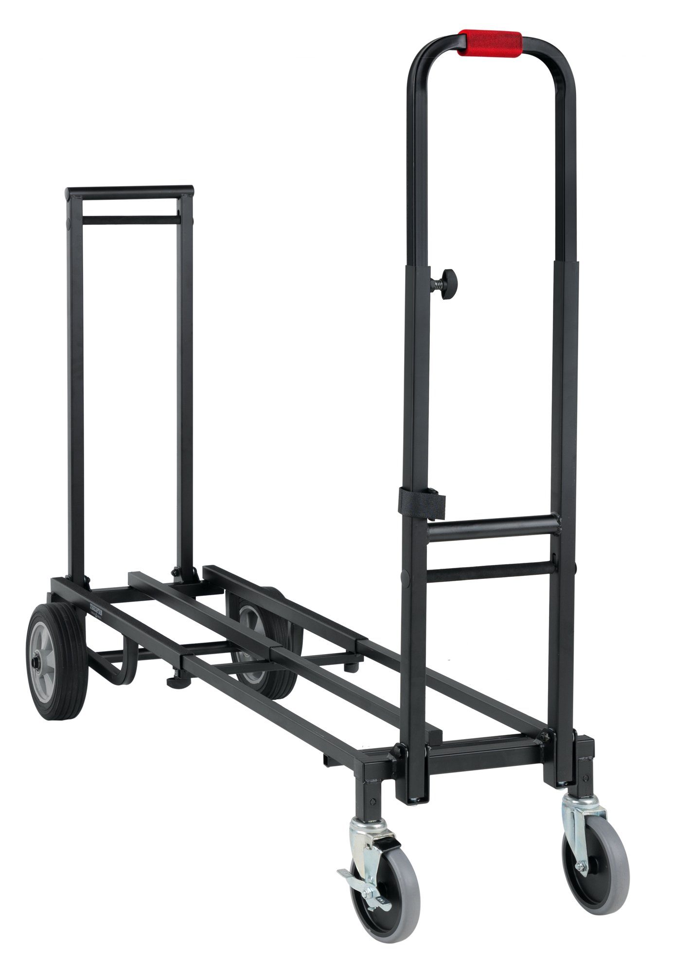 Stagecaptain Transportroller Transportwagen - Sackkarre - Länge: 84 bis 126,5 cm - Höhe: 116 cm - Antirutschband auf Ladefläche - Belastbarkeit: max. 150 kg - Gewicht: 13,8 kg - schwarz