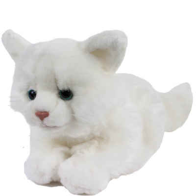 Teddys Rothenburg Kuscheltier Katze Wolke 30 cm liegend weiß Plüschkatze