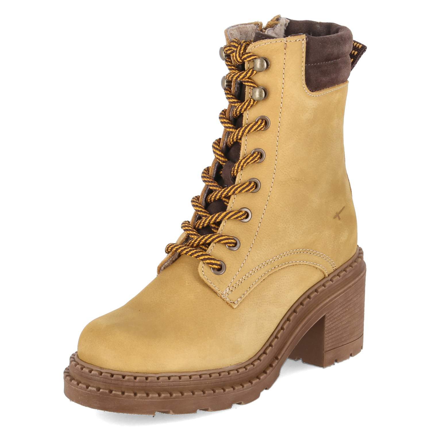 Tamaris Tamaris 1-25294-45/610 Damen Leder gelb Schnürstiefel günstig online kaufen