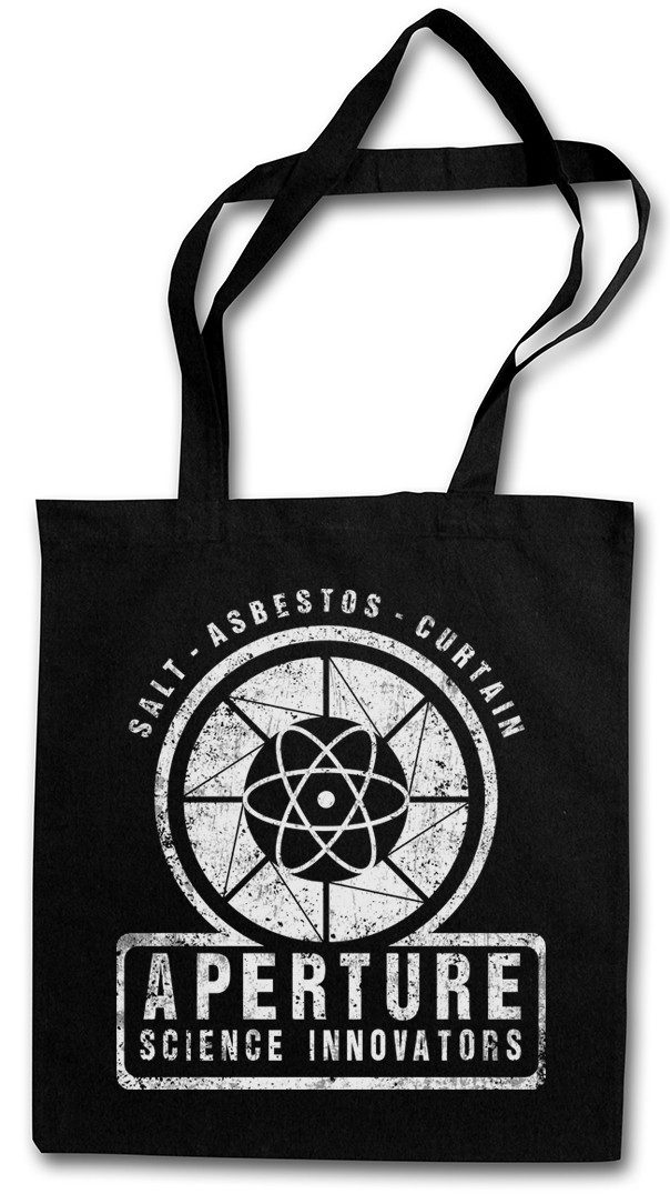 Beuteltasche Vintage Aperture Science Innovators Stofftasche Gamer Shooter Fun Nerd