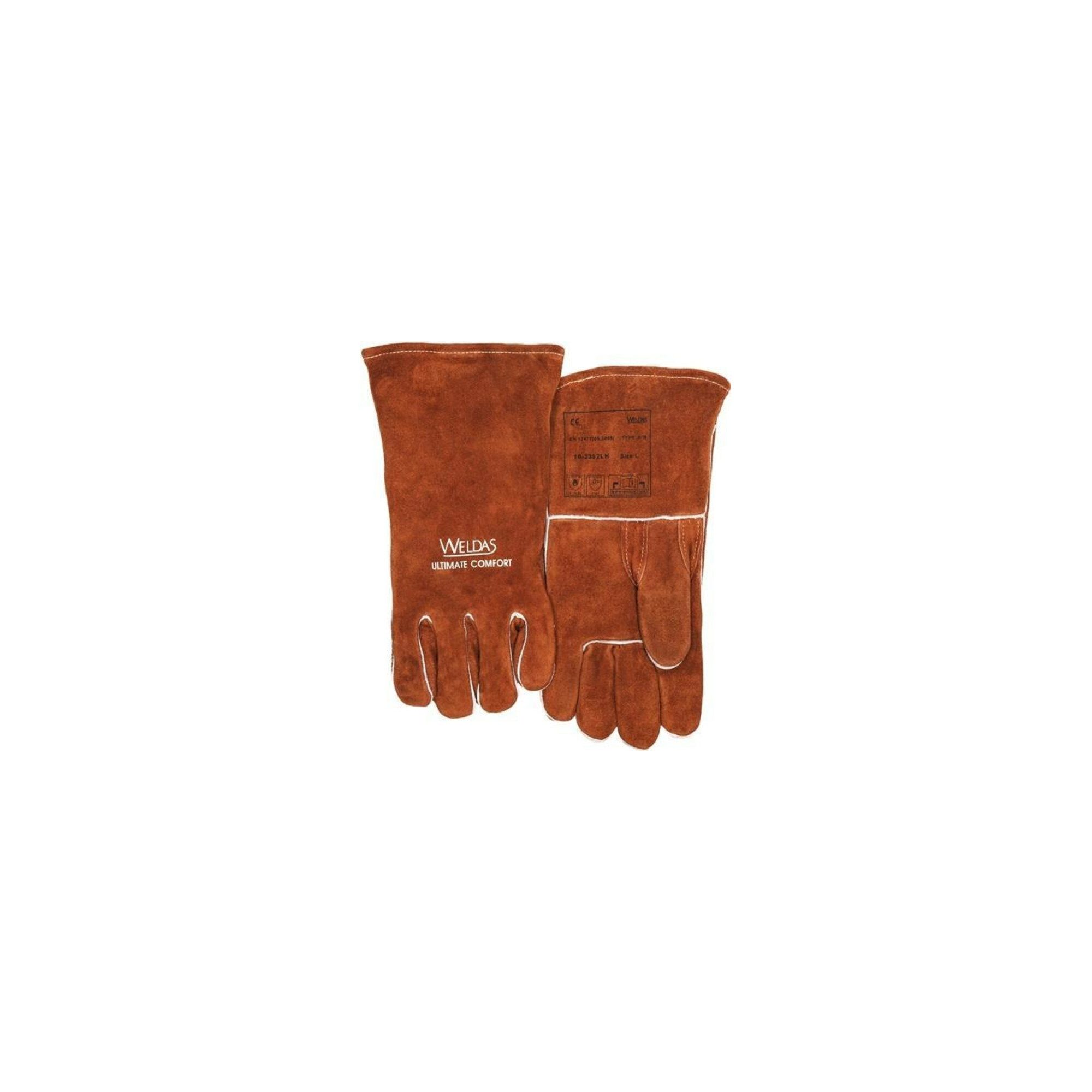 Weldas Universal Weldas Schweißerhandschuhe Gr.XL(9,5) braun Qualitäts-Rindspaltleder