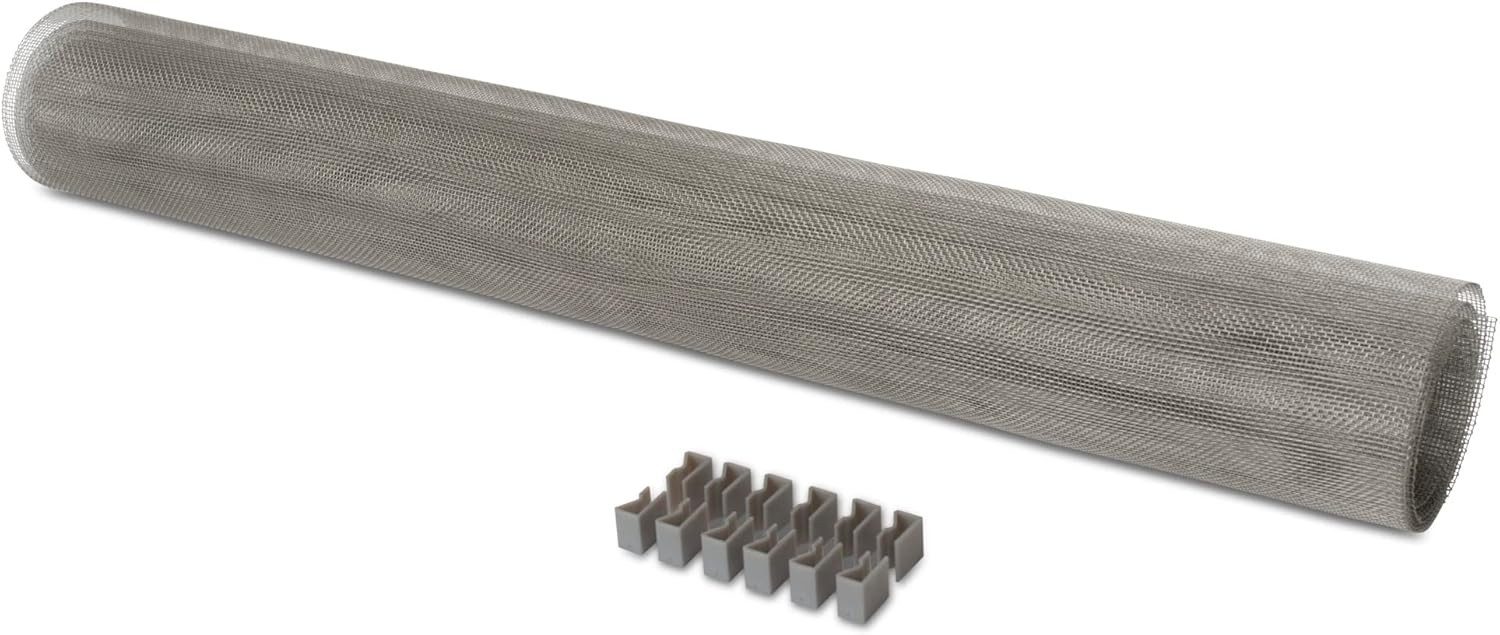 Windhager Lichtschachtabdeckung zuverlässiger Schutz vor Laub, Ungeziefer, Kellerschat Schutzgitter, (1-St), individuell kürzbar, erhältlich in Alu-, Edelstahl-, Fiberglasgewebe