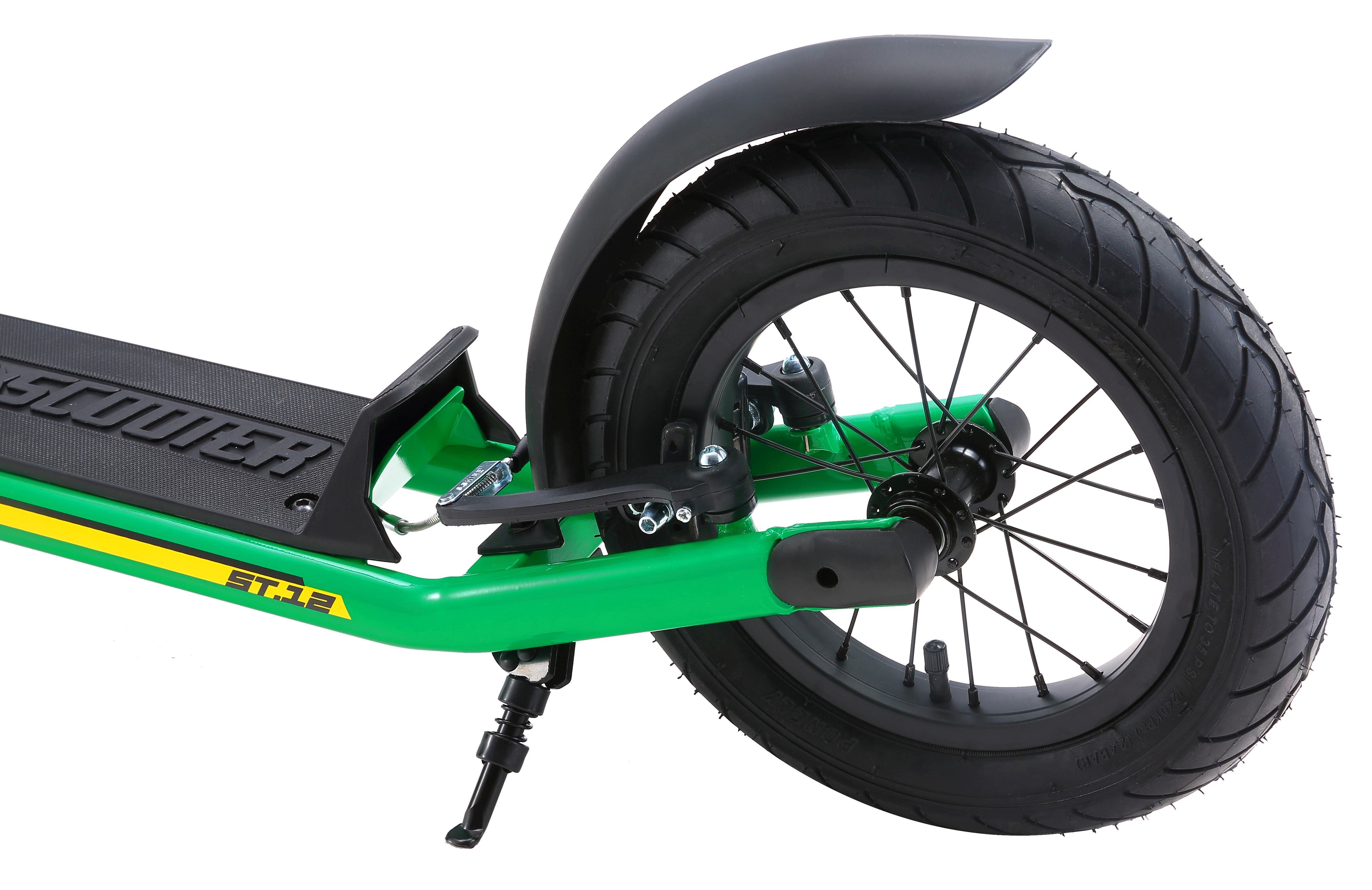 Star-Scooter Cityroller 12 Zoll, ab 8 Jahre, Kinder City Roller ab 124 cm, Jungen, Mädchen, Höhenverstellbar, Seitenständer