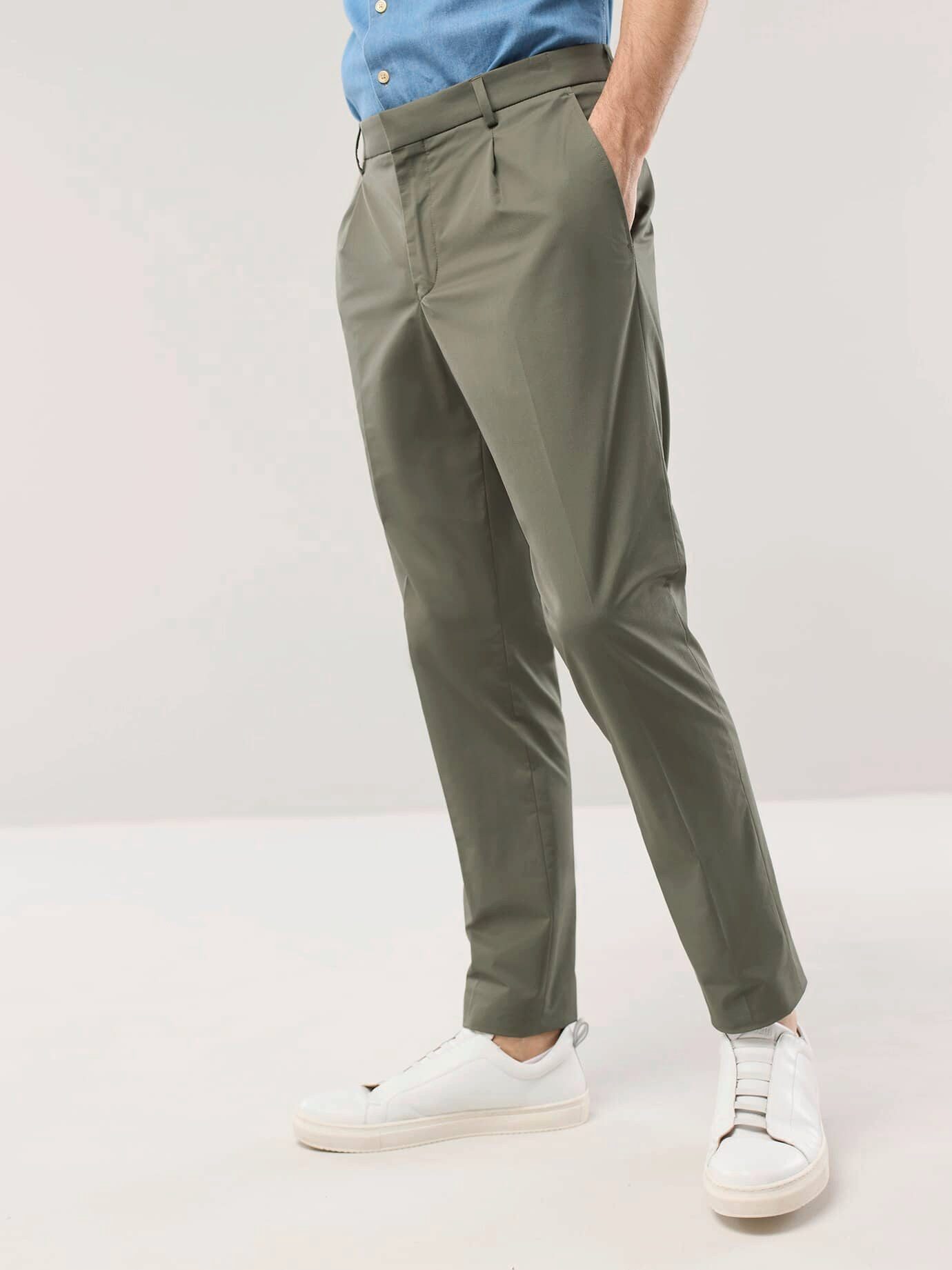 Walbusch Anzughose Herren Anzug-Hose aus Baumwollmix Modern Fit, modern