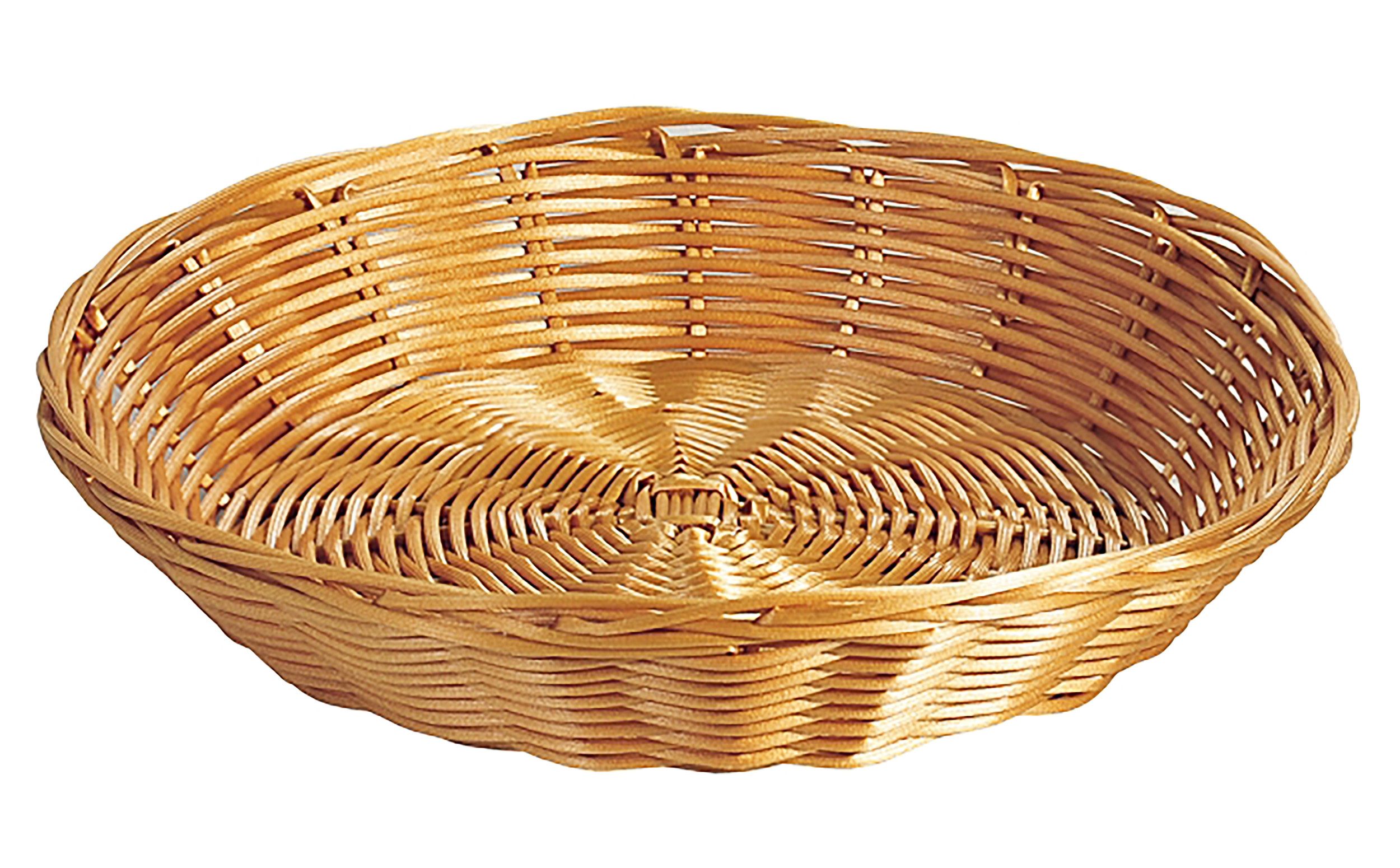 Kesper Brotkorb BROTKORB Ø25cm geflochten aus Kunststoff rund Obstkorb Brot Obst 06, Korb Körbchen