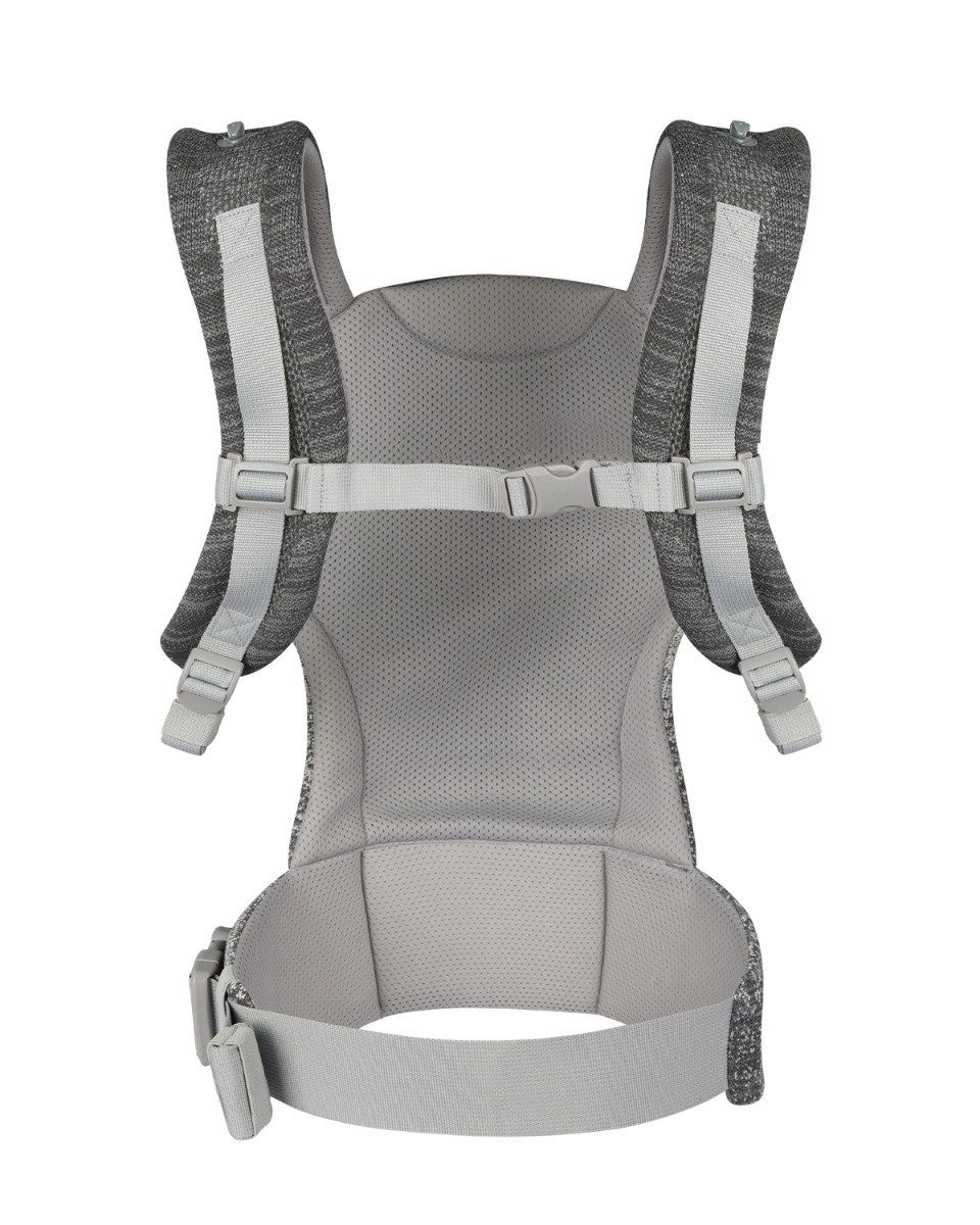 Kikkaboo Babytrage Trage Hoody Fly Strickstoff, 3 in 1 Bauch- und Rückentrage, Hüftsitz