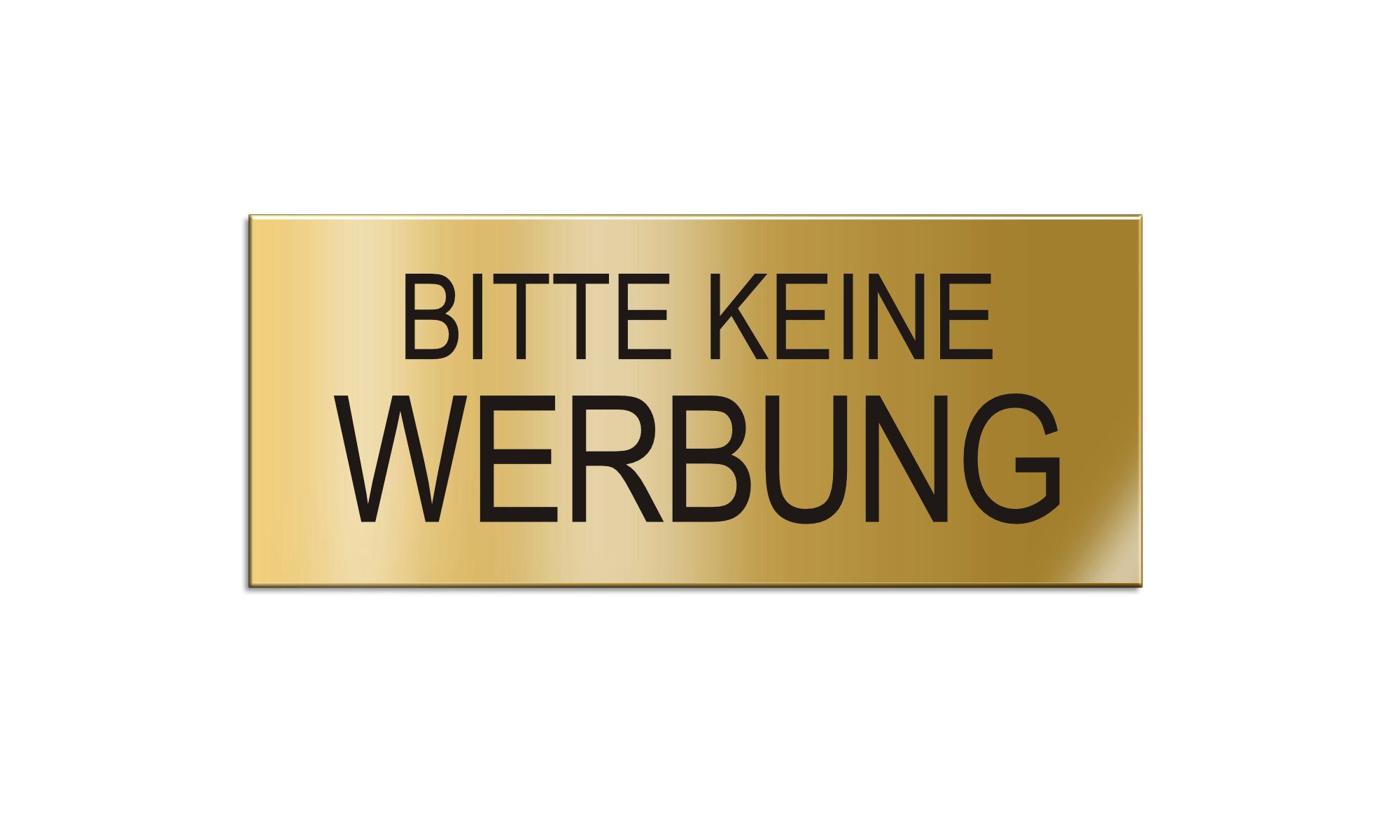 OFFORM DESIGN Hinweisschild Bitte keine Werbung Schild Briefkastenschild 60x25 mm Aluminium