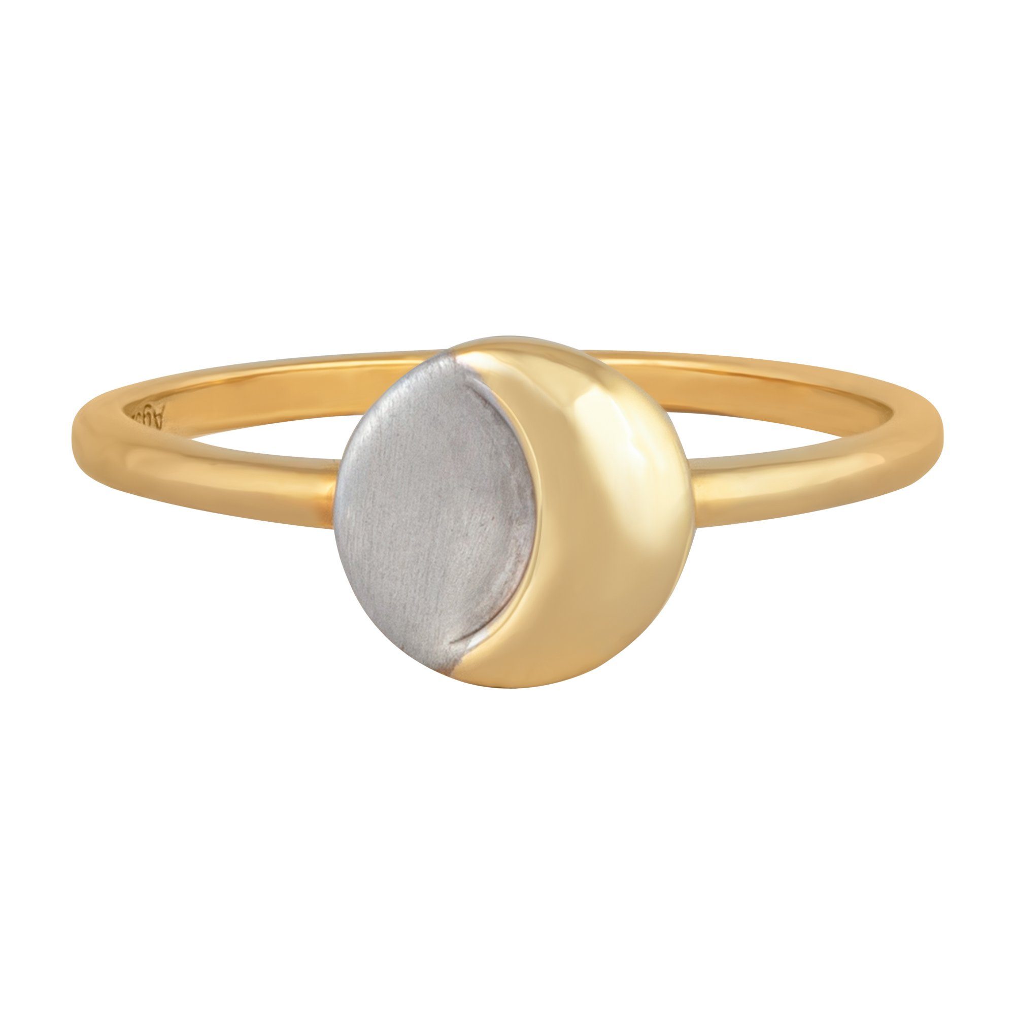 CAÏ Fingerring 925/- Sterling Silber bicolor Mond Luna