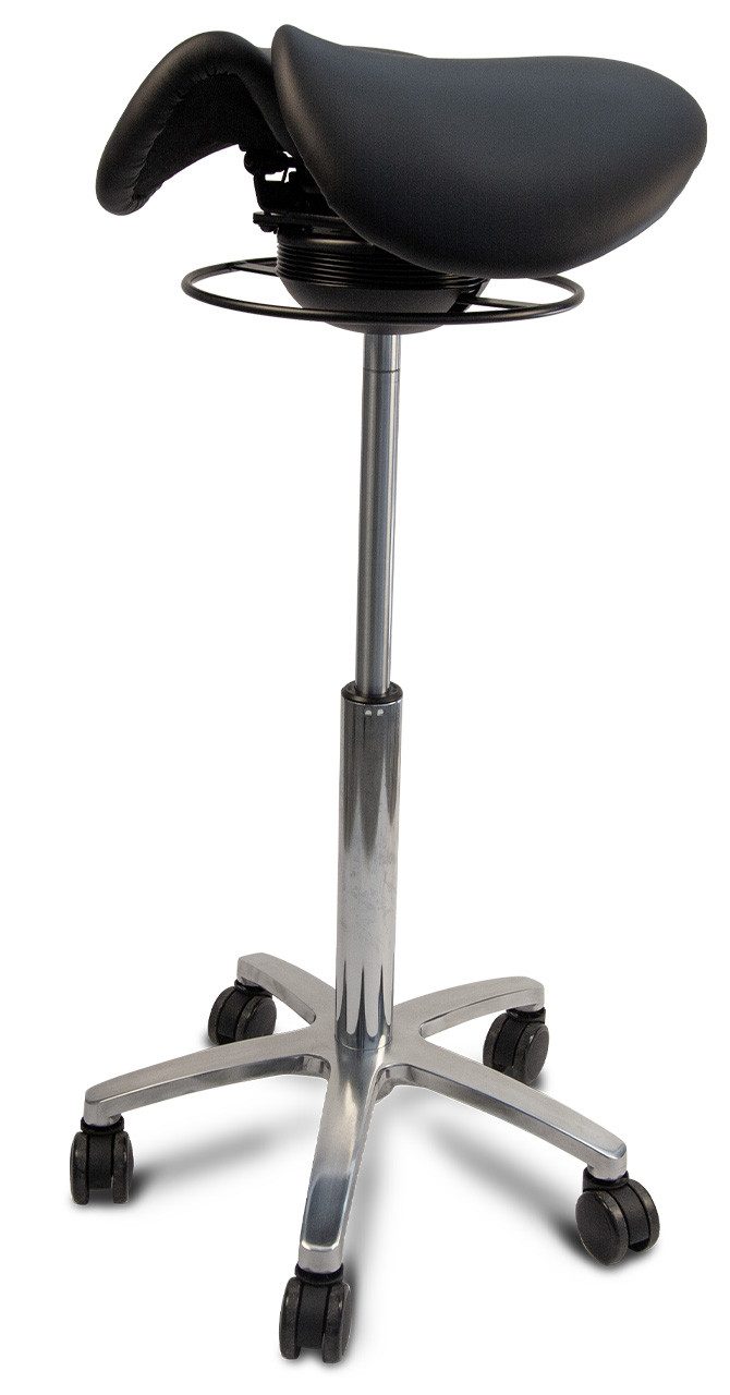 Ergolutions Sitzhocker Sattelhocker Split, ergonomisch / 5 Jahre Garantie / Hocker mit Rollen