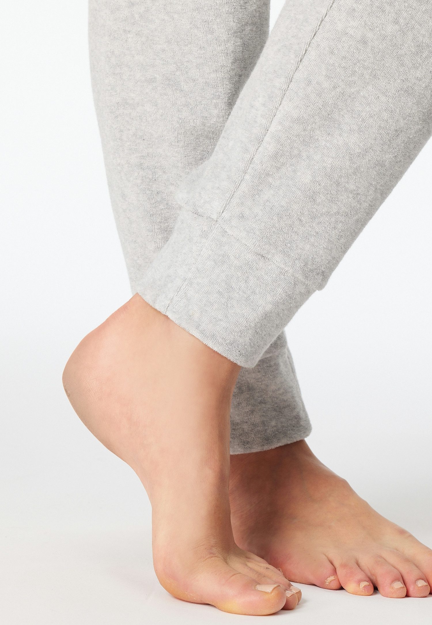 Schiesser Schlafanzug Casual Essentials (2 tlg) wärmende Frottee-Qualität, Rundhalsausschnitt, langärmelig – Bild 5 von 5
