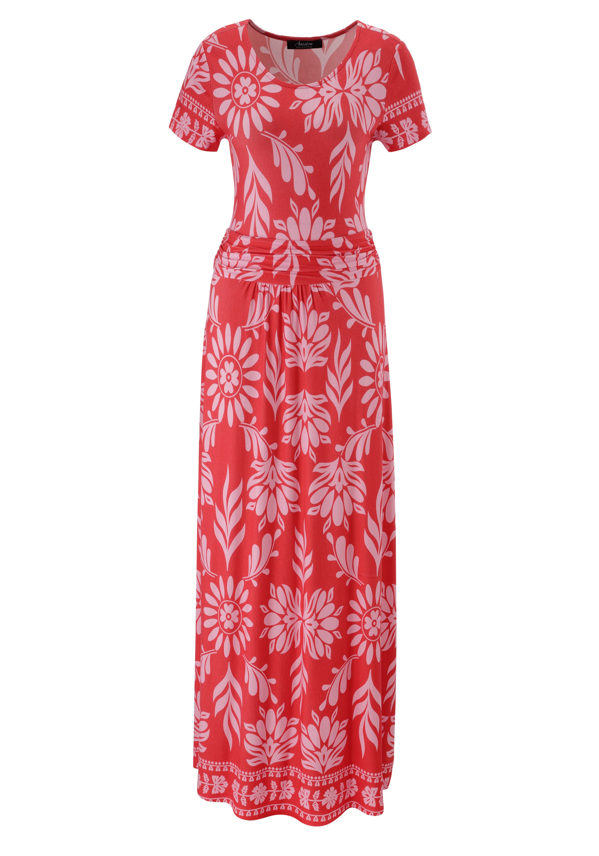 Aniston SELECTED Sommerkleid mit gerafftem Bund in der Taille - NEUE KOLLEKTION