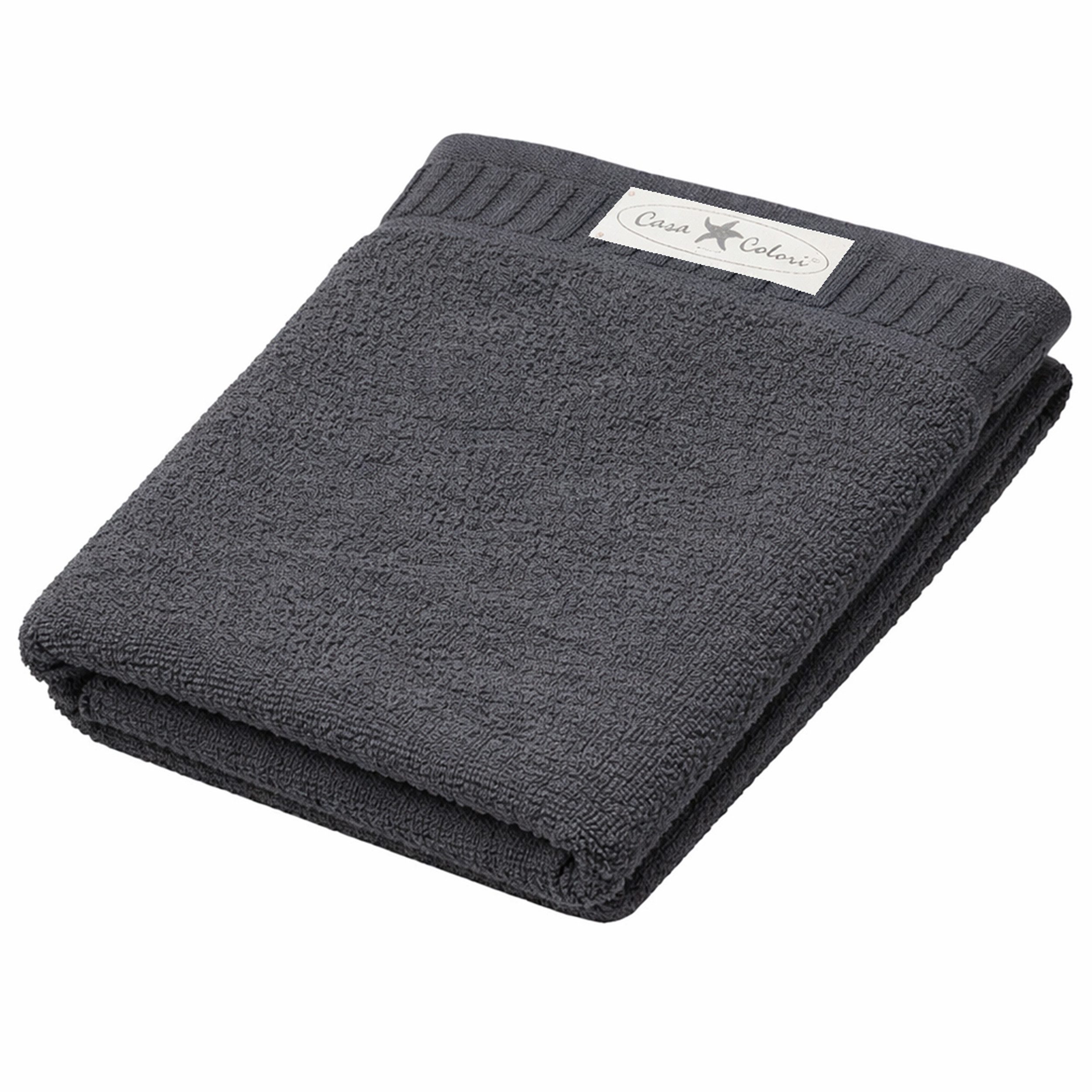 Casa Colori Duschtuch Uni, Frottier (1-St), Hohe Farbbrillanz, Einfache Pflege