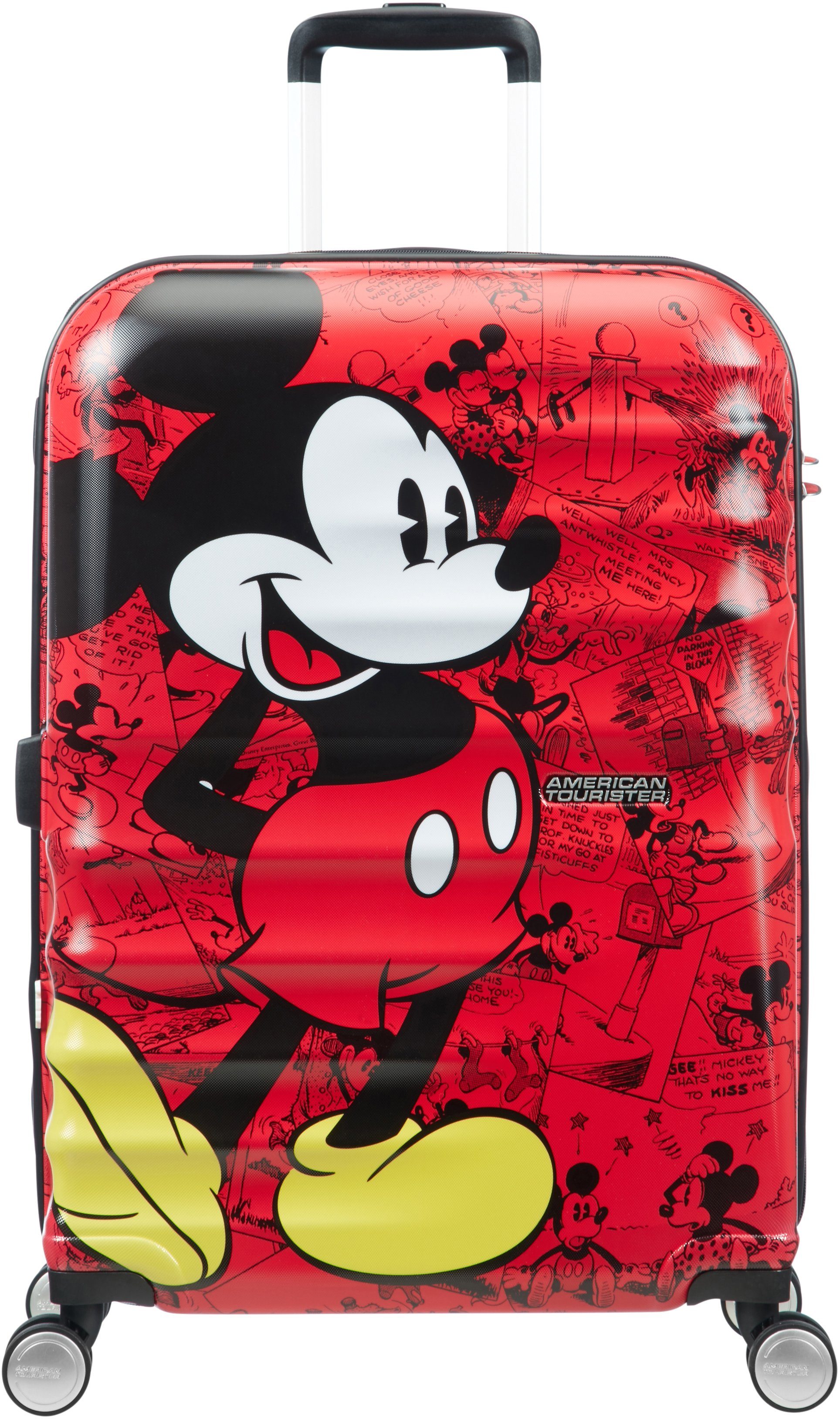 American Tourister® Hartschalen-Trolley 67 Disney aus recyceltem Rollen, Comics 4 Mickey teilweise Material Red Wavebreaker, cm